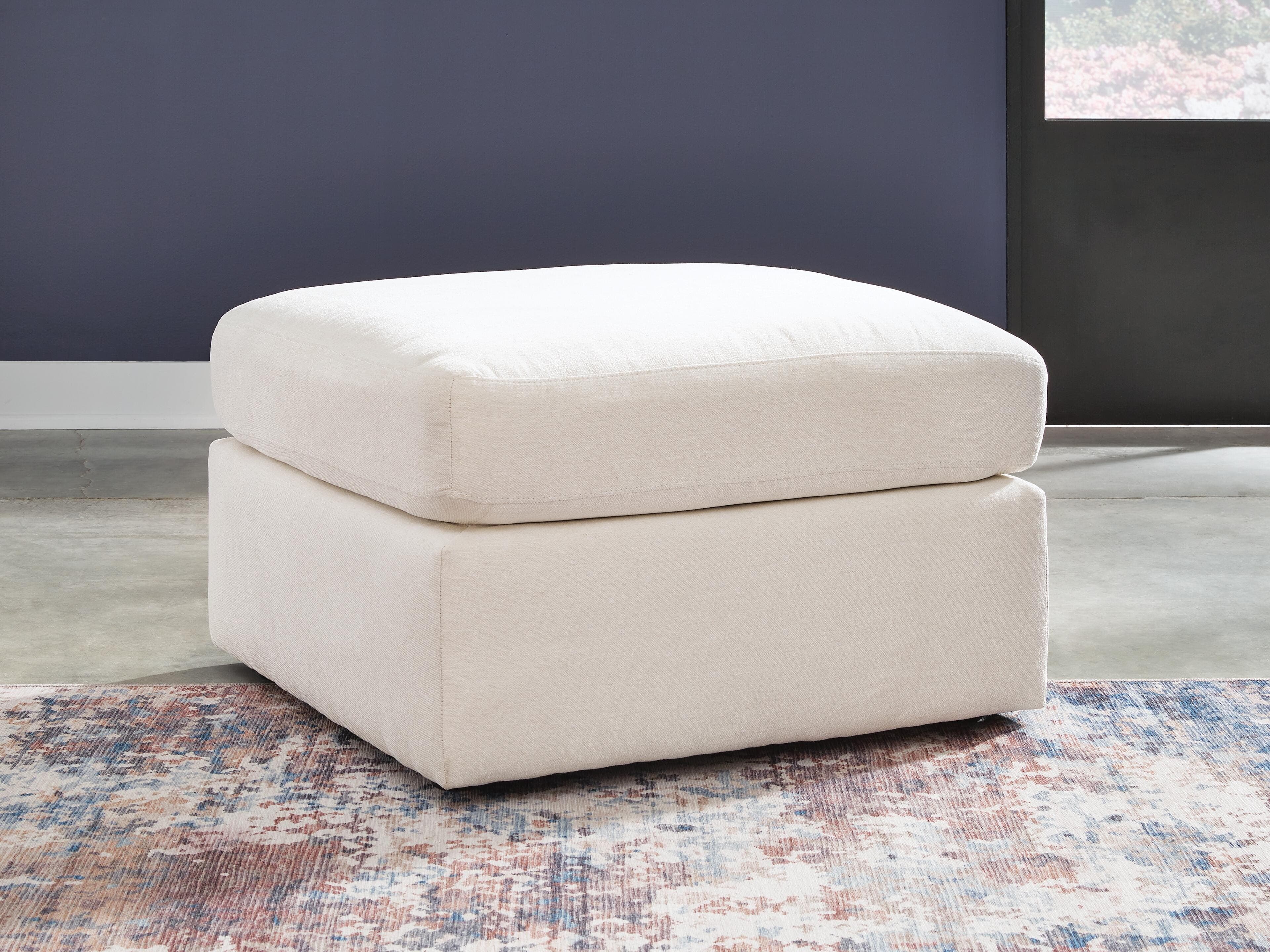 Modmax Oversized Accent Ottoman — White — view 2