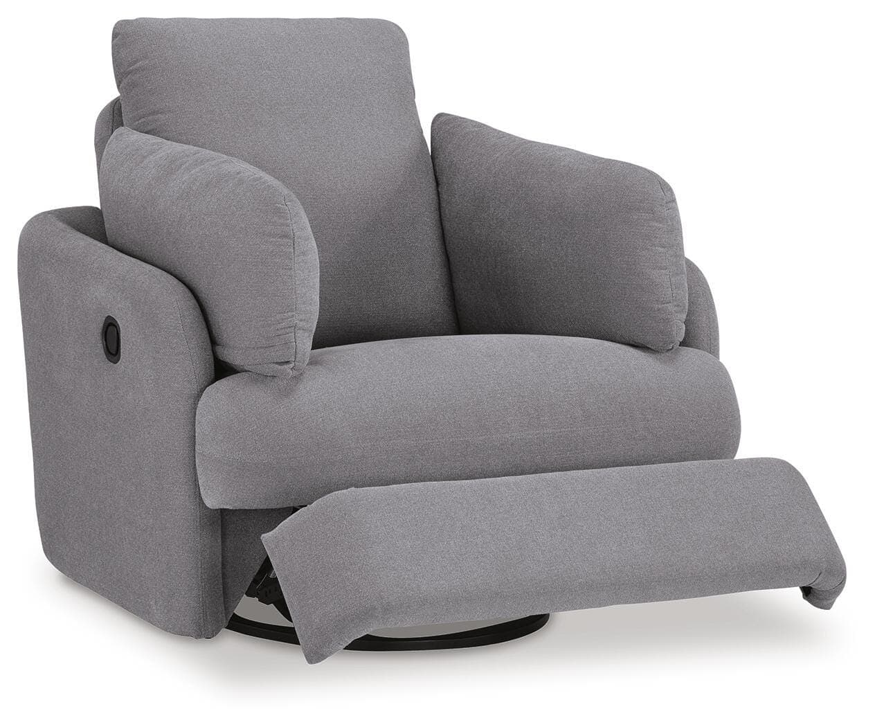 Modmax Swivel Glider Recliner — Black/Gray — view 3