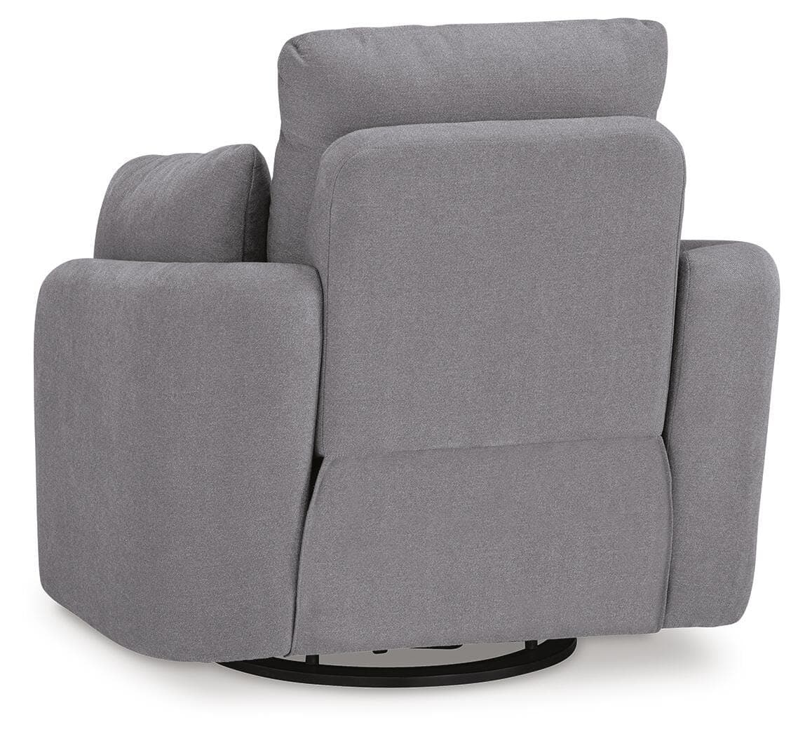 Modmax Swivel Glider Recliner — Black/Gray — view 7