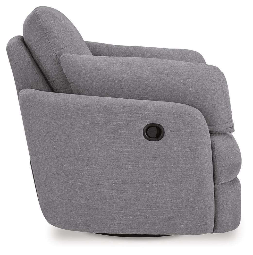 Modmax Swivel Glider Recliner — Black/Gray — view 6