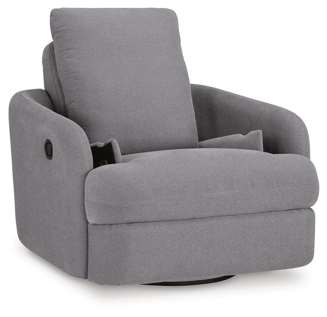 Modmax Swivel Glider Recliner — Black/Gray — view 4