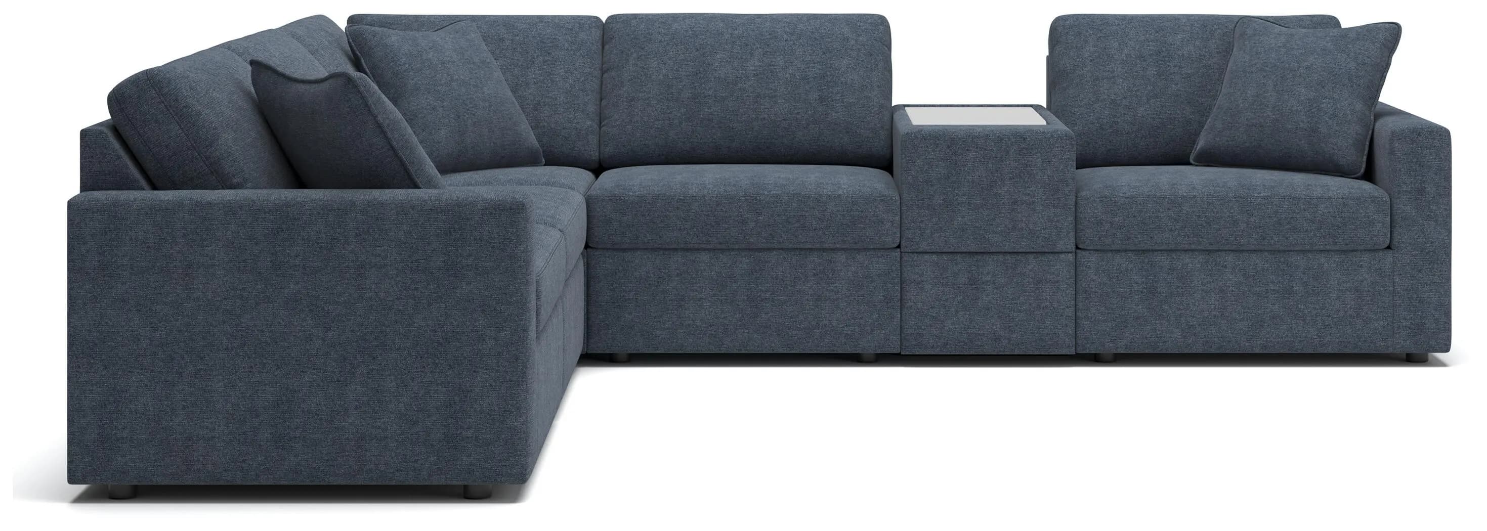 Modmax 6-Piece Sectional — Blue — view 3