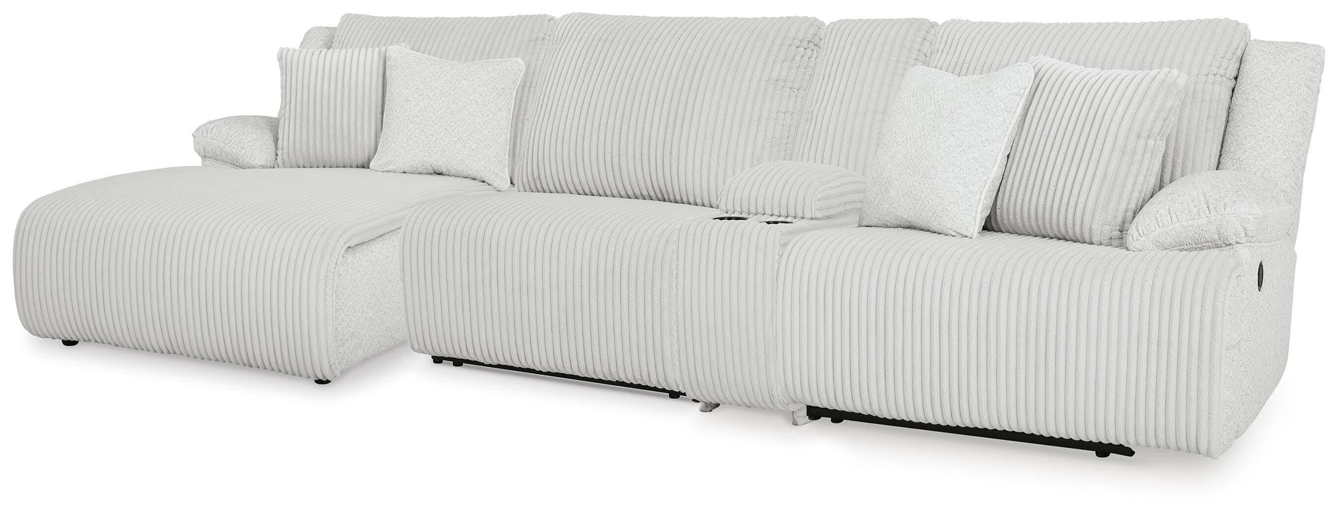 Top Tier 4-Piece Reclining Sectional with Chaise — Alloy — Middletown Furniture, Middletown OH