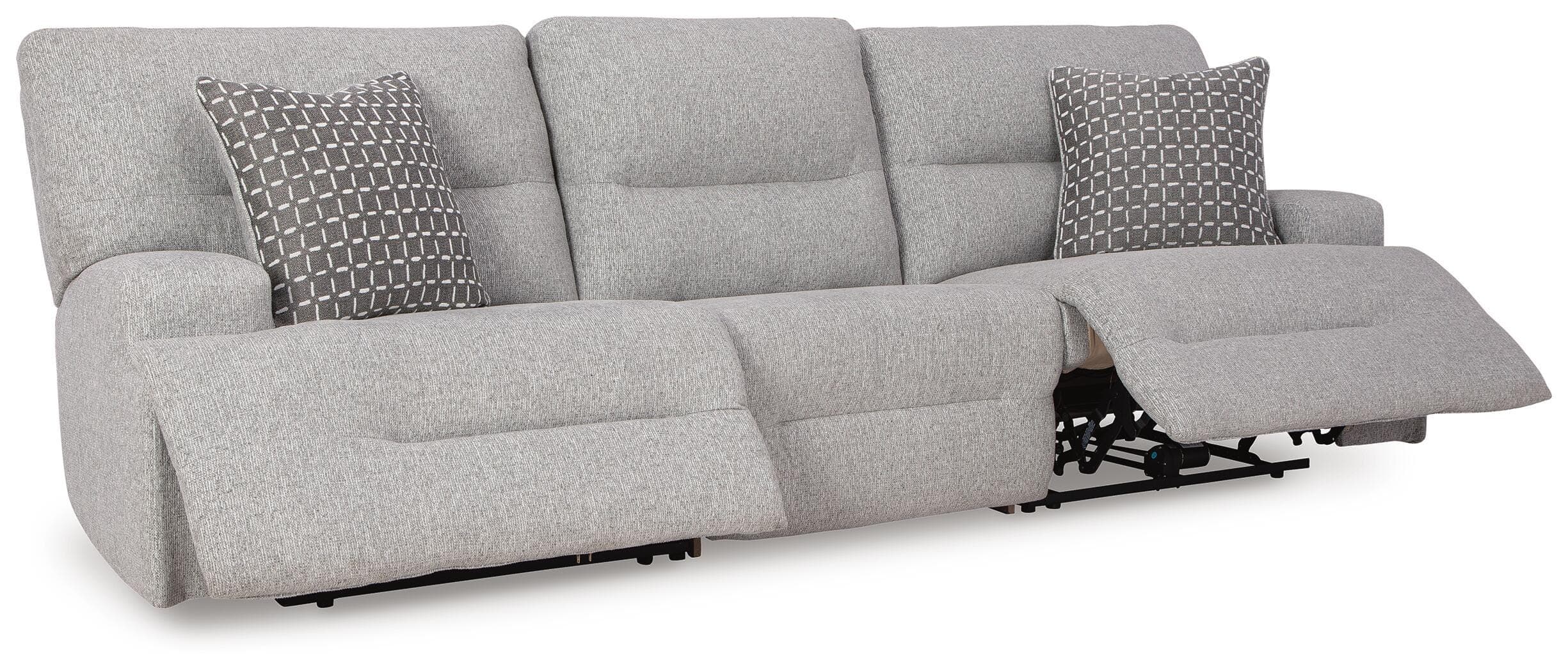 Acklen Place 3-Piece Power Reclining Sectional Sofa — Pewter — view 4