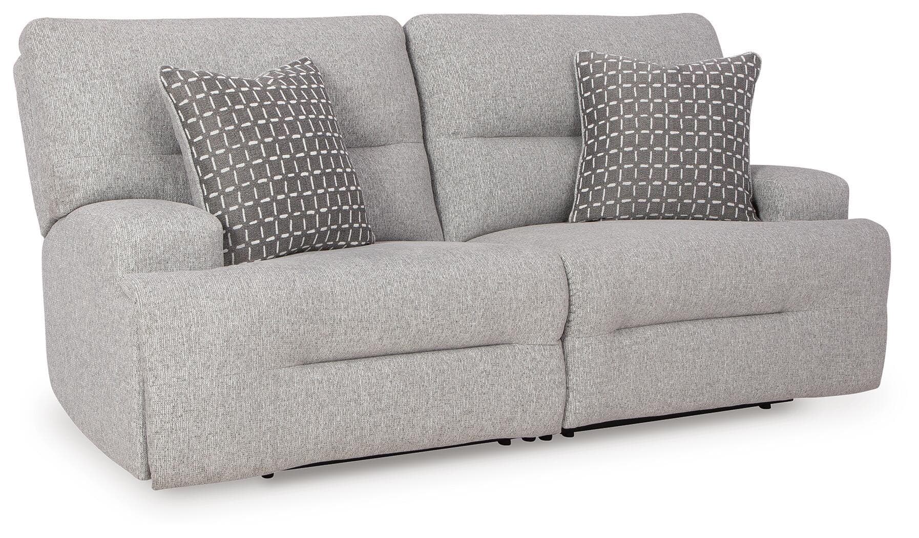 Acklen Place 2-Piece Power Reclining Sectional Loveseat — Pewter — view 3
