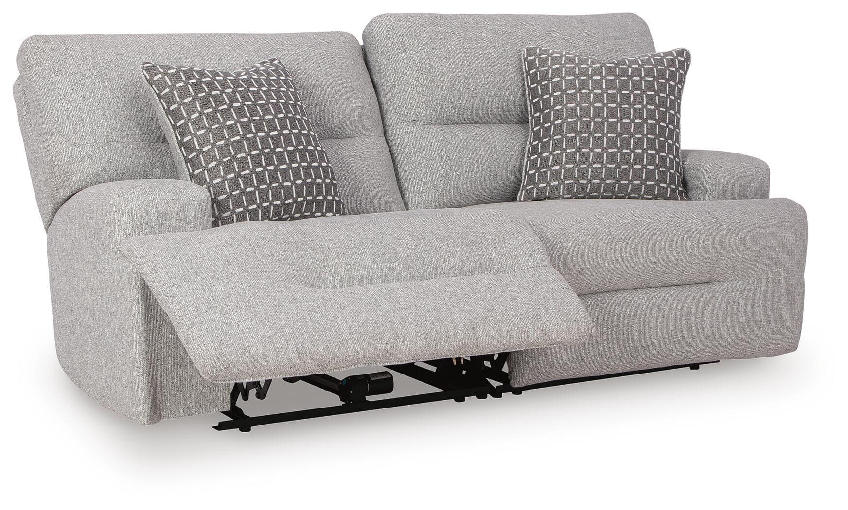 Acklen Place 2-Piece Power Reclining Sectional Loveseat — Pewter — view 4