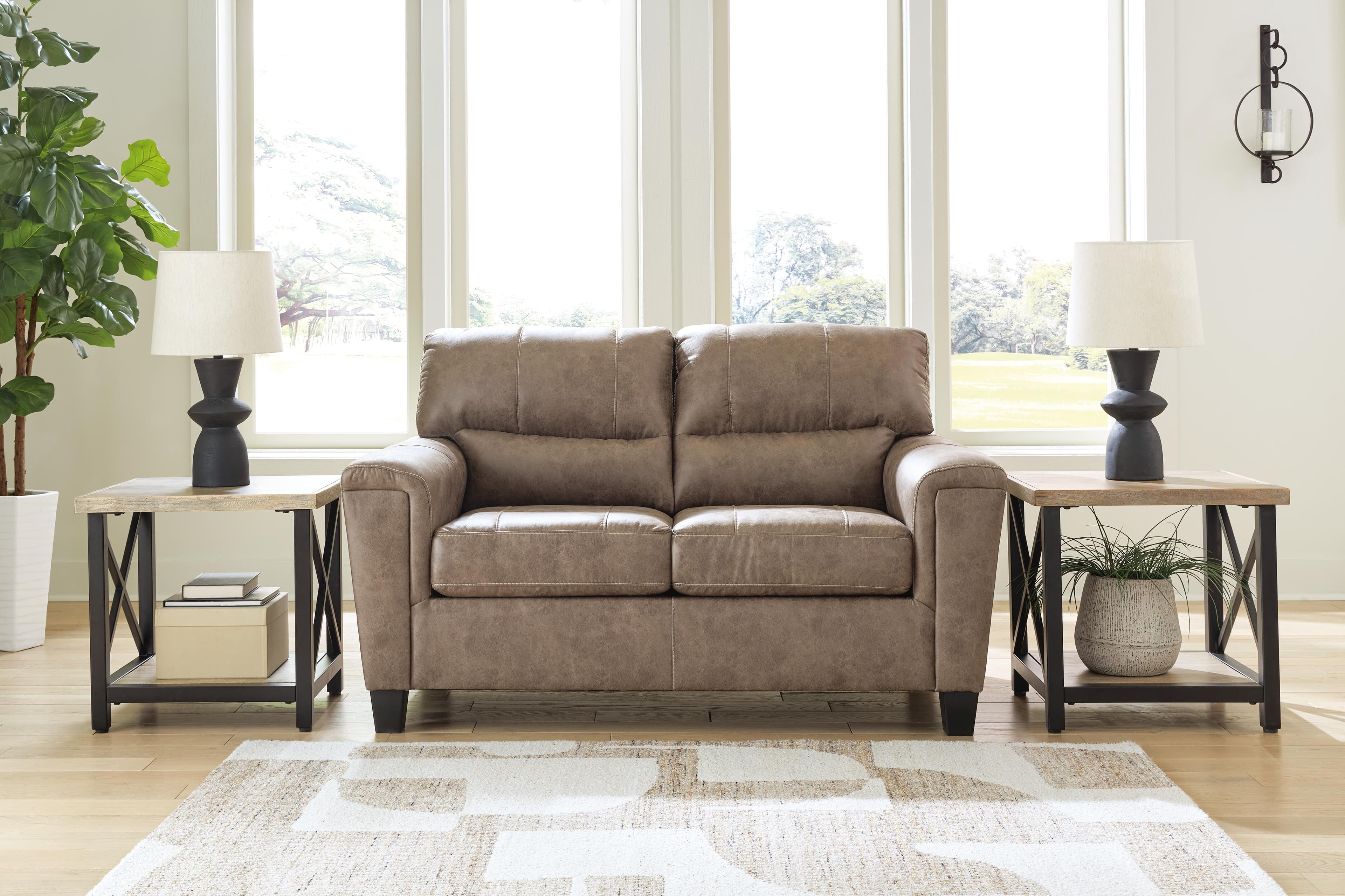 Navi Loveseat — Black/Gray — view 2