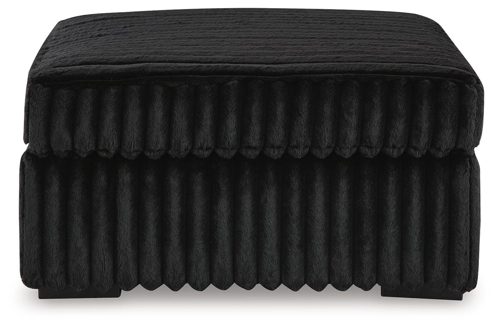 Midnight-Madness Oversized Accent Ottoman — Black/Gray — view 4