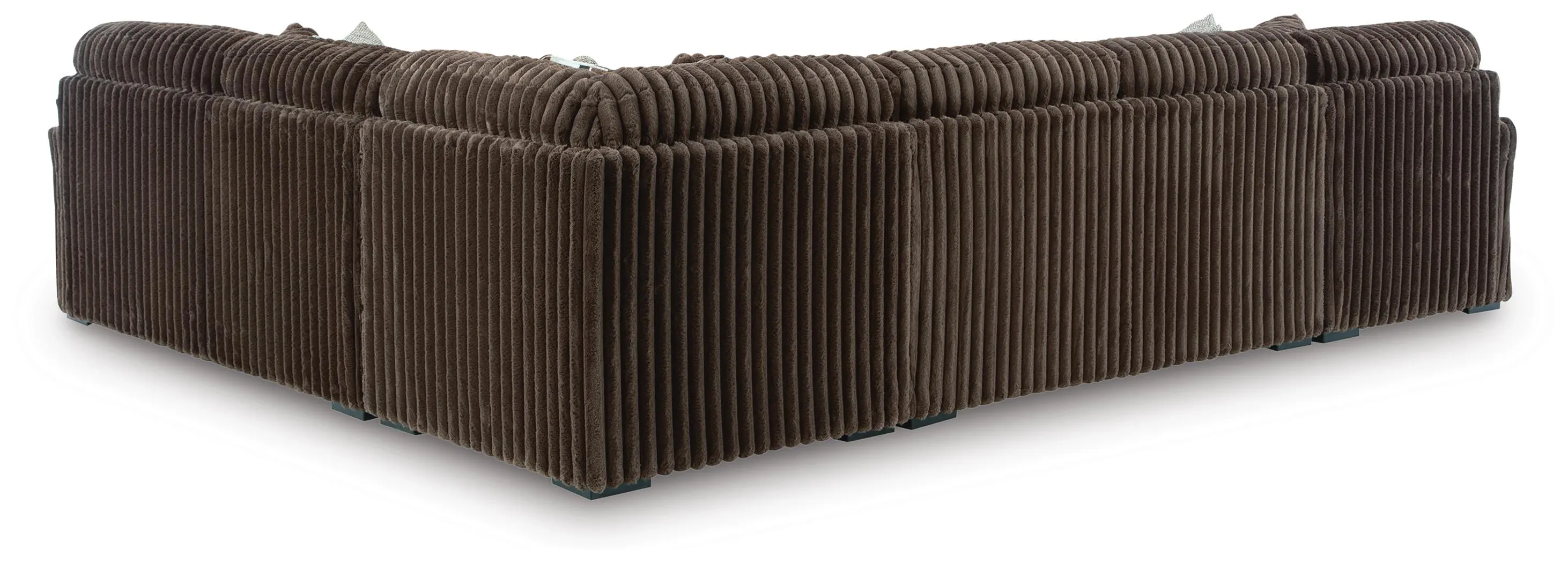 Midnight-Madness 4-Piece Sectional with Chaise — Brown/Beige — view 3