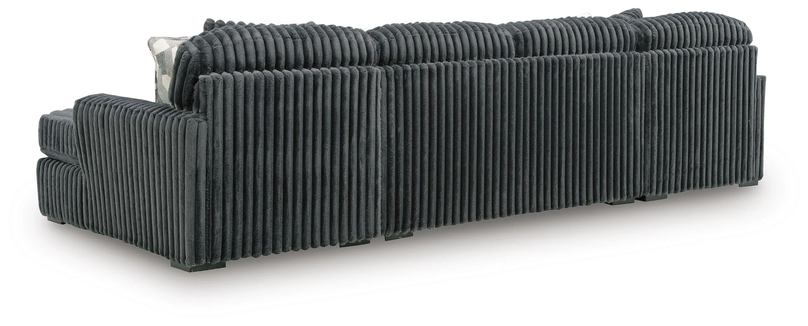 Midnight-Madness 3-Piece Double Chaise Sectional — Gunmetal — view 3