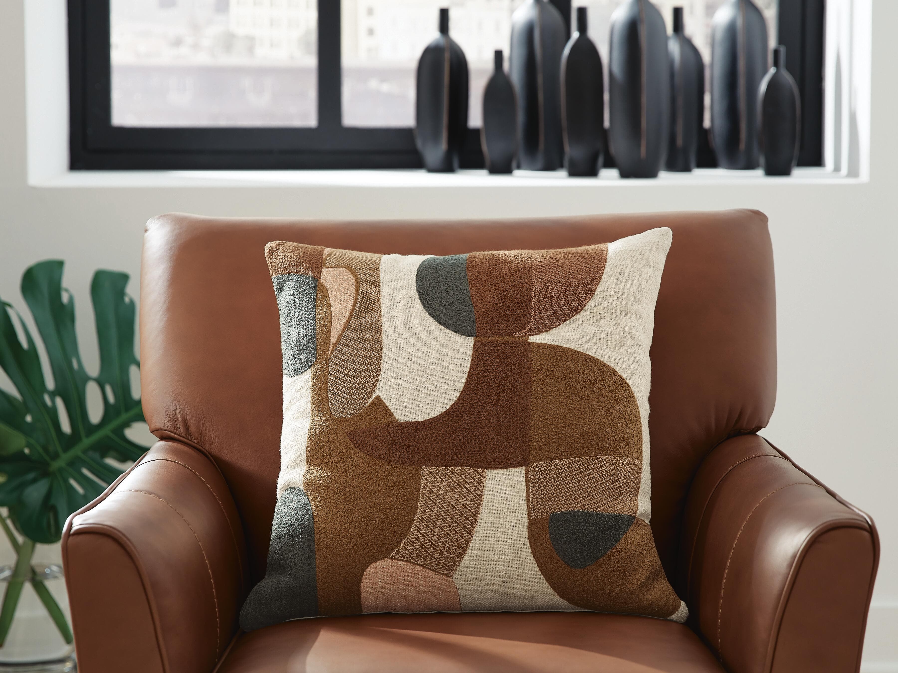 Hallam Pillow (Set of 4) — Sienna/Gold/Charcoal — view 2