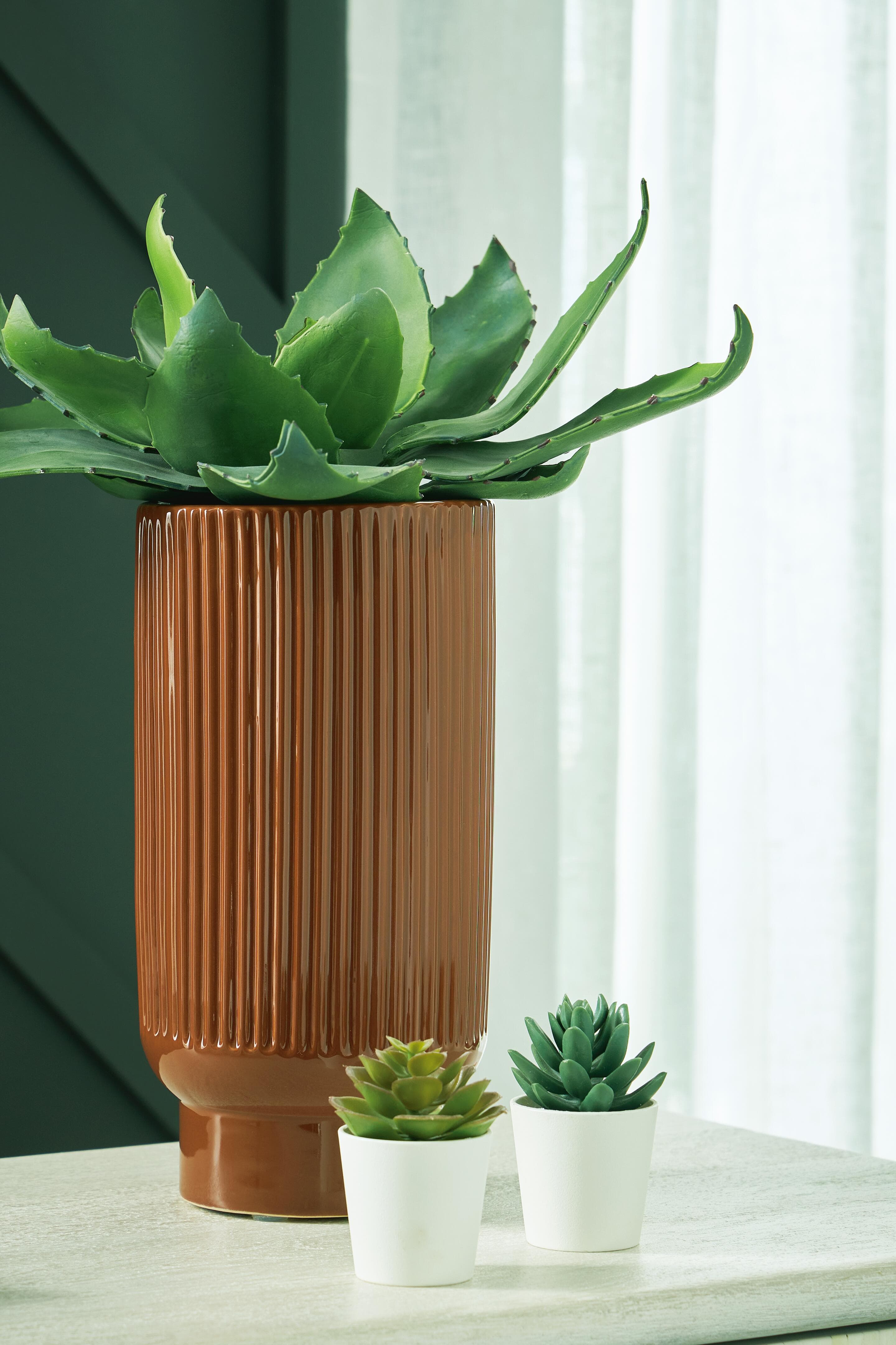 Avalyah Vase (Set of 2) — Orange;Brown/Beige — view 2