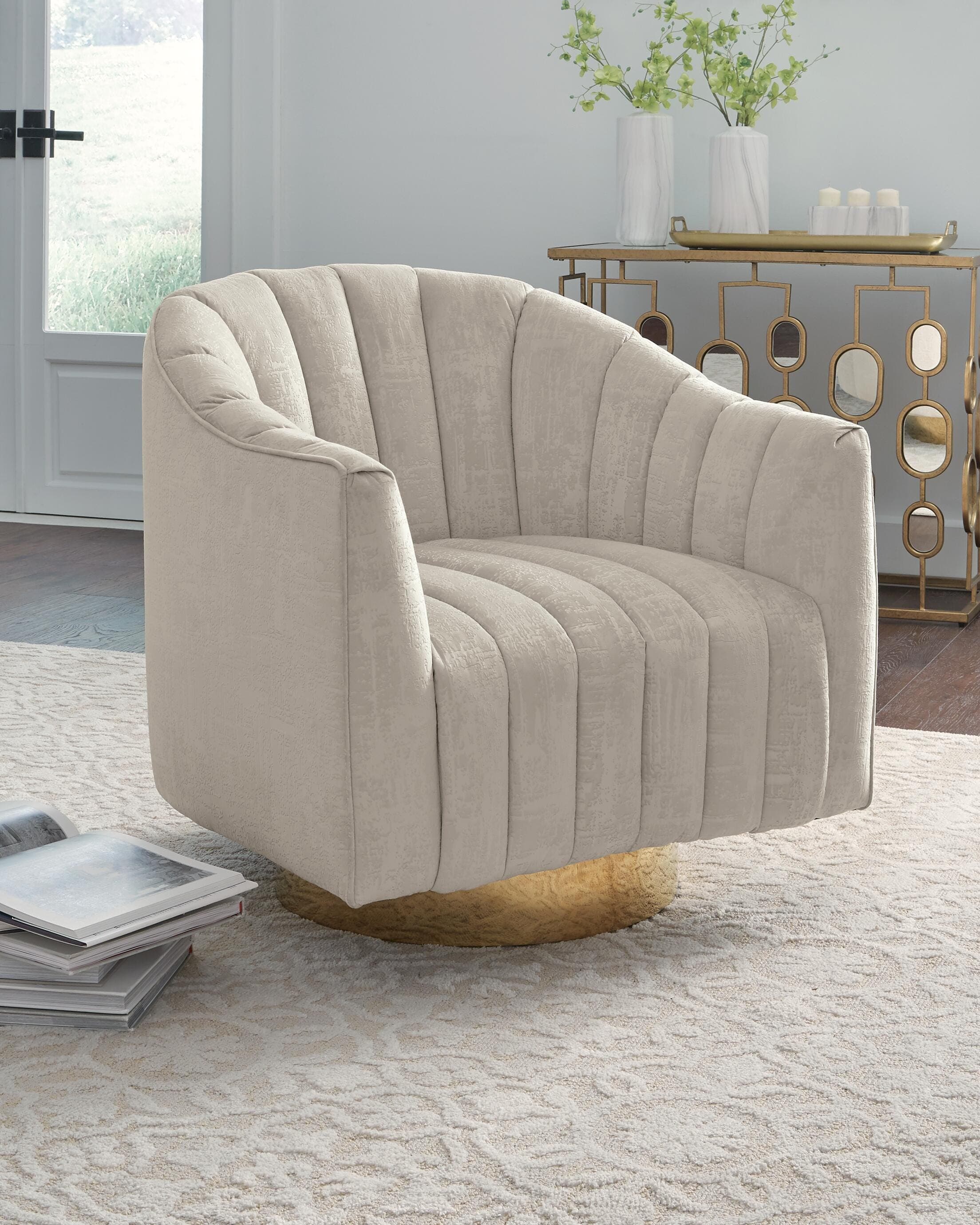 Penzlin Accent Chair — Brown/Beige — view 2