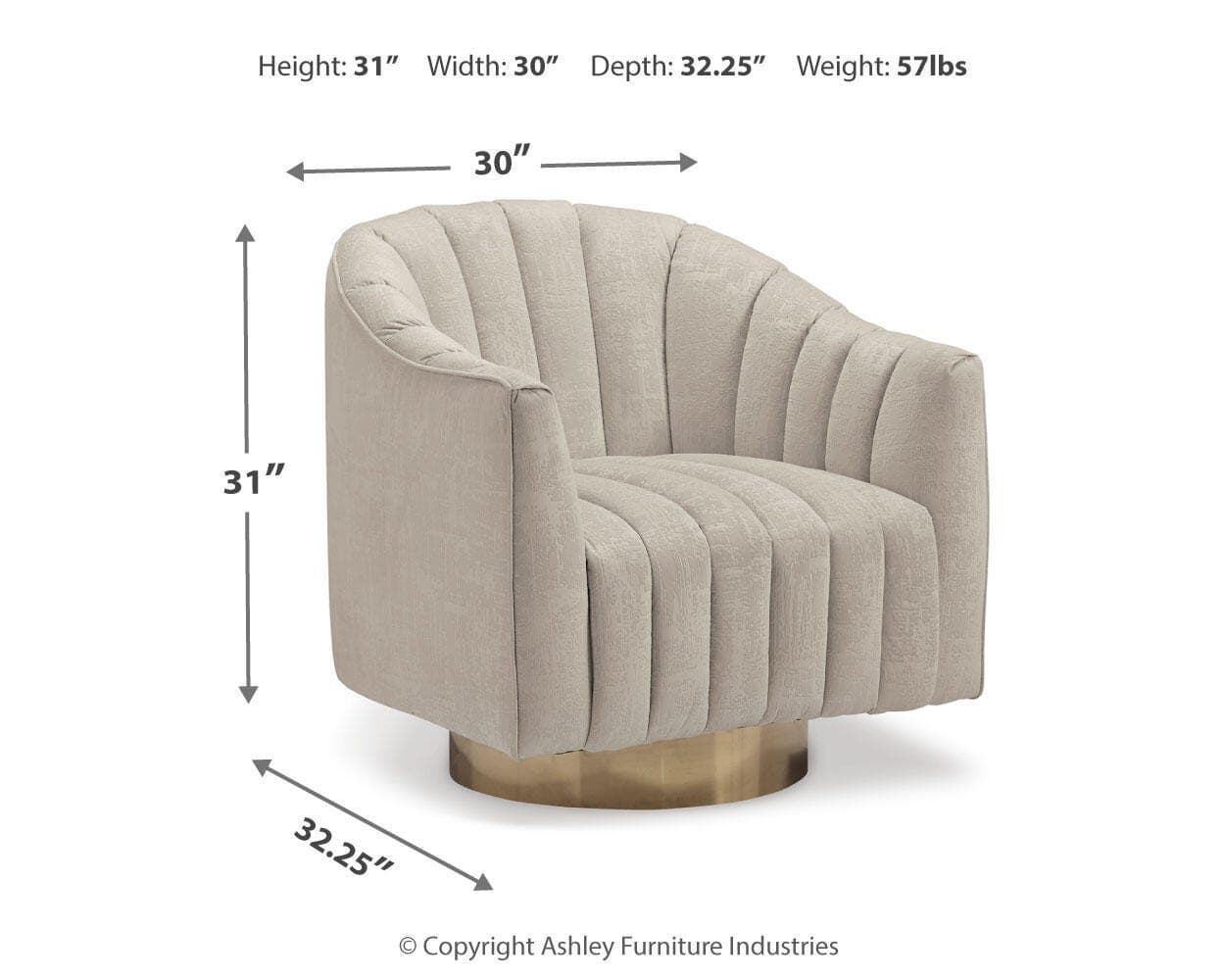 Penzlin Accent Chair — Brown/Beige — view 7