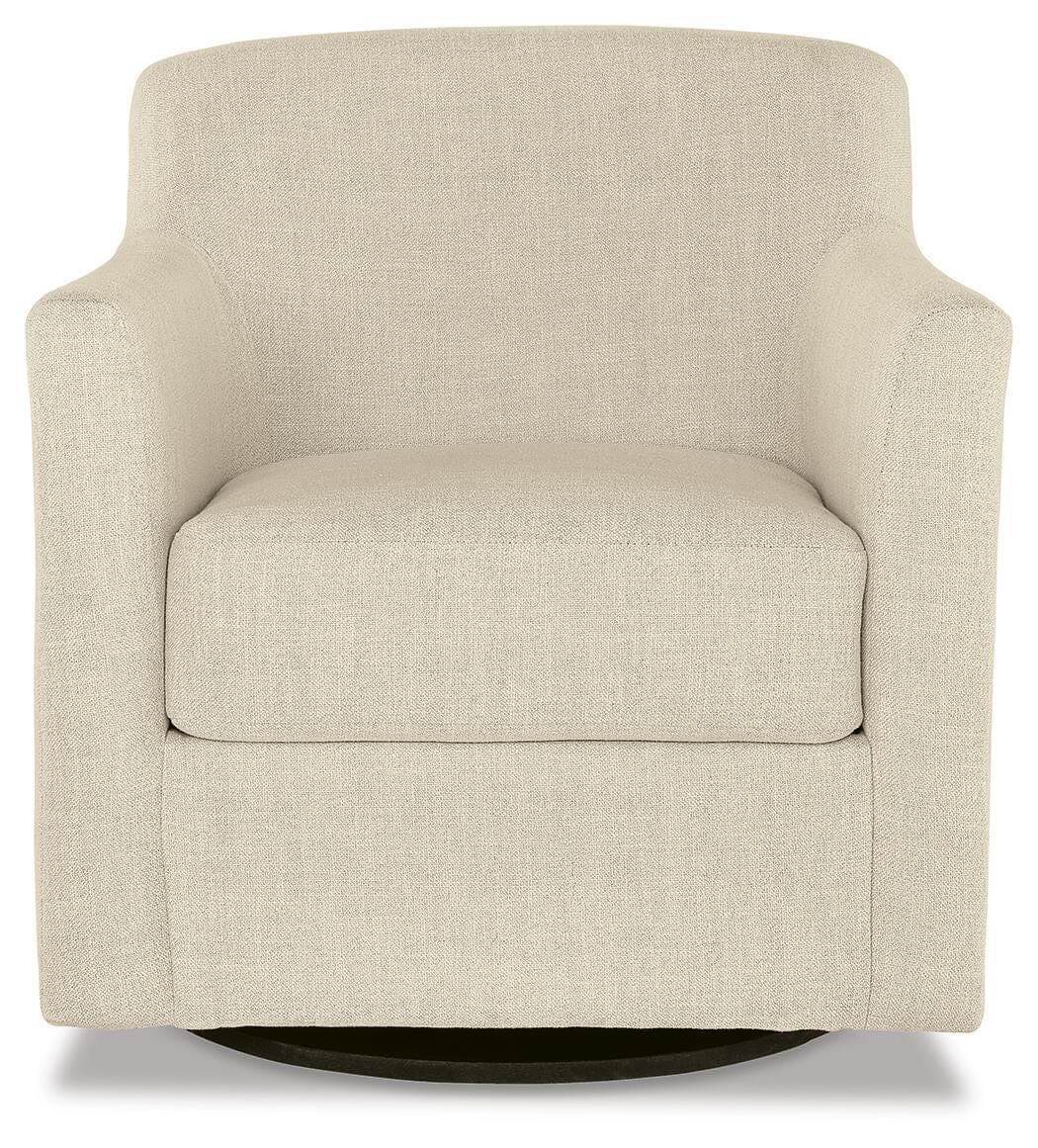Bradney Swivel Accent Chair — Brown/Beige — view 3