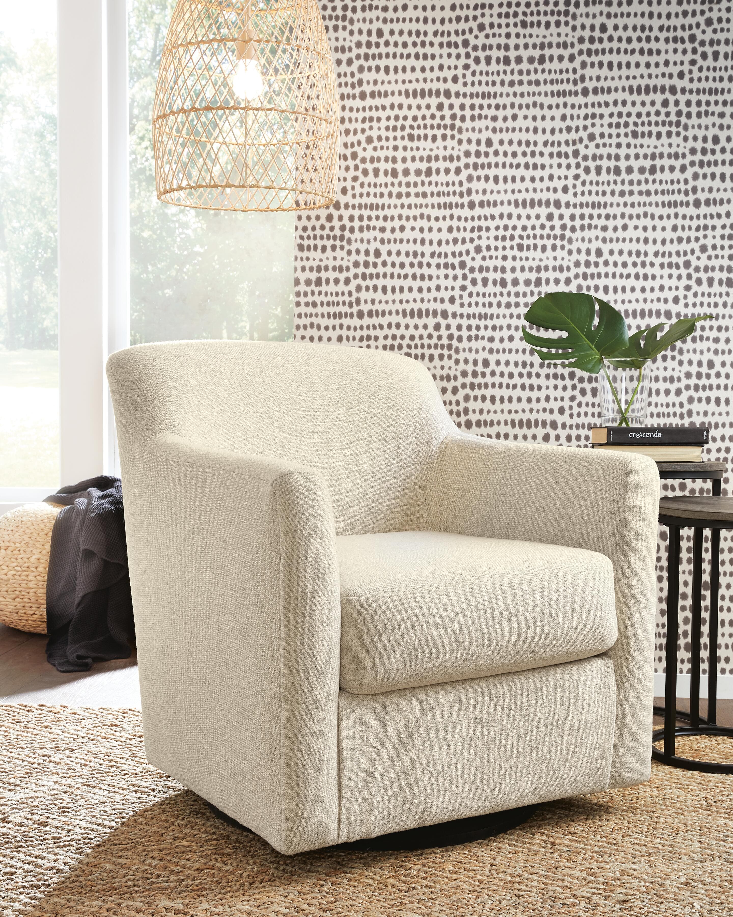 Bradney Swivel Accent Chair — Brown/Beige — view 2