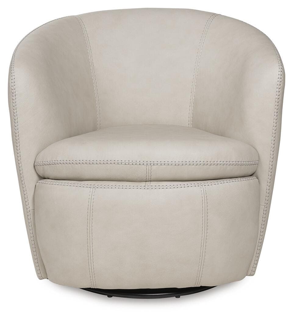 Kierreys Swivel Accent Chair — Bone — view 3