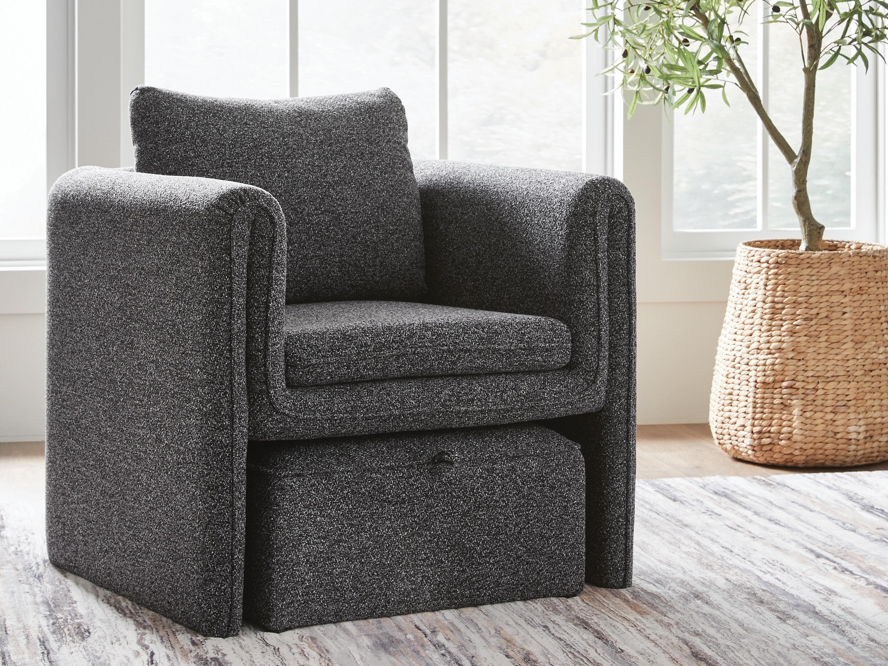 Vreni Accent Chair — Charcoal/Black — view 6