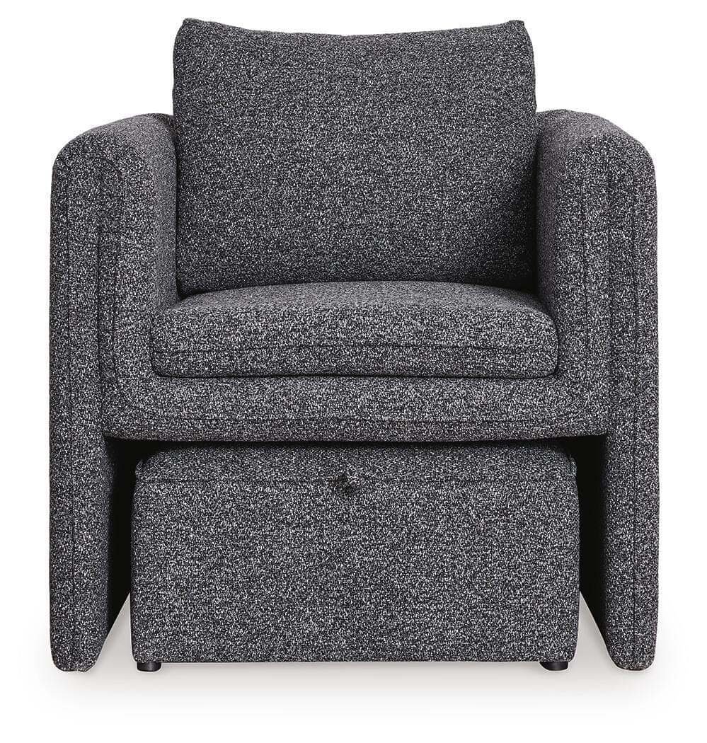 Vreni Accent Chair — Charcoal/Black — view 4
