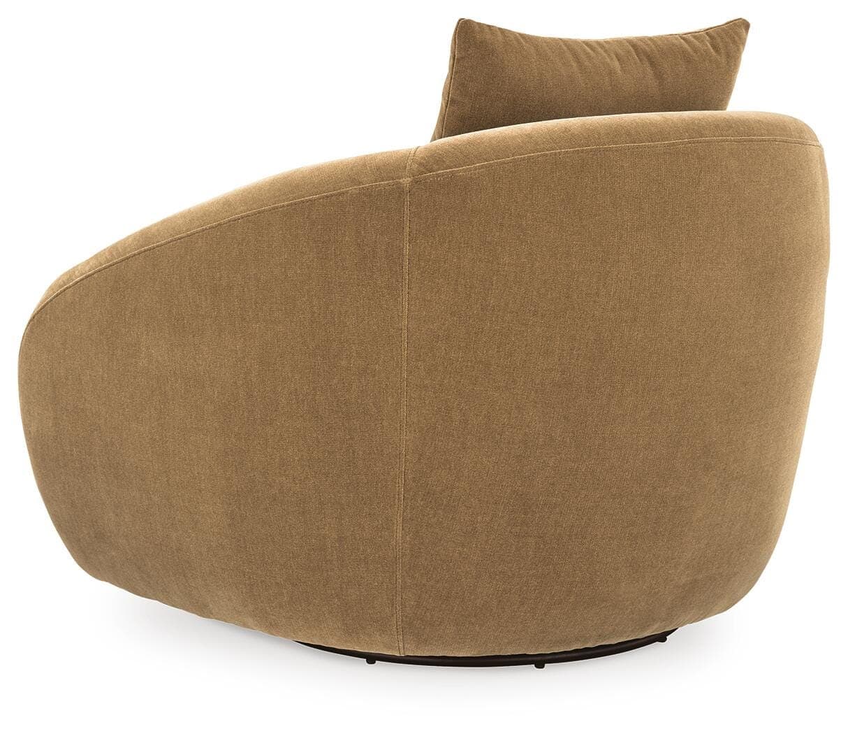 Yahya Swivel Accent Chair — Camel — view 5
