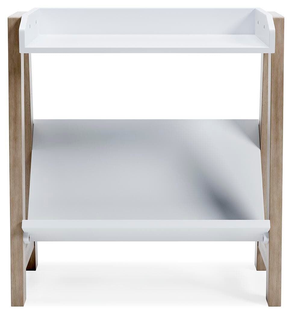 Blariden Small Bookcase — White;Brown/Beige — view 3