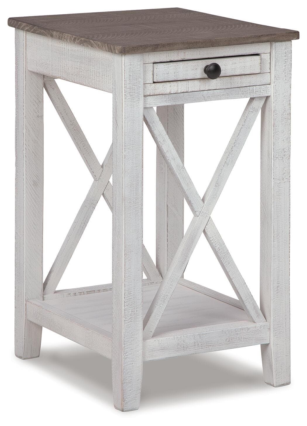 Adalane Accent Table — White;Brown/Beige — Middletown Furniture, Middletown OH