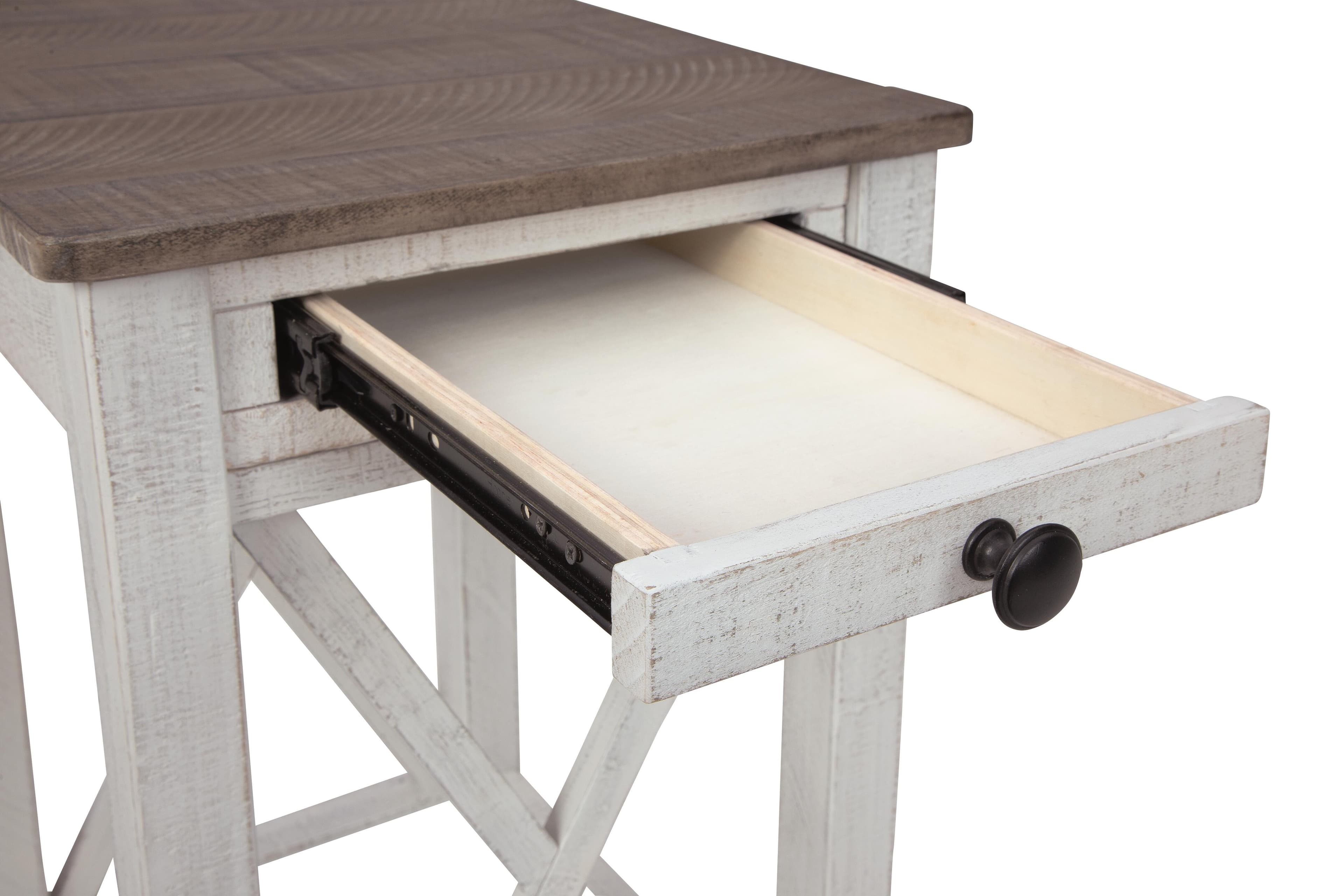 Adalane Accent Table — White;Brown/Beige — view 6