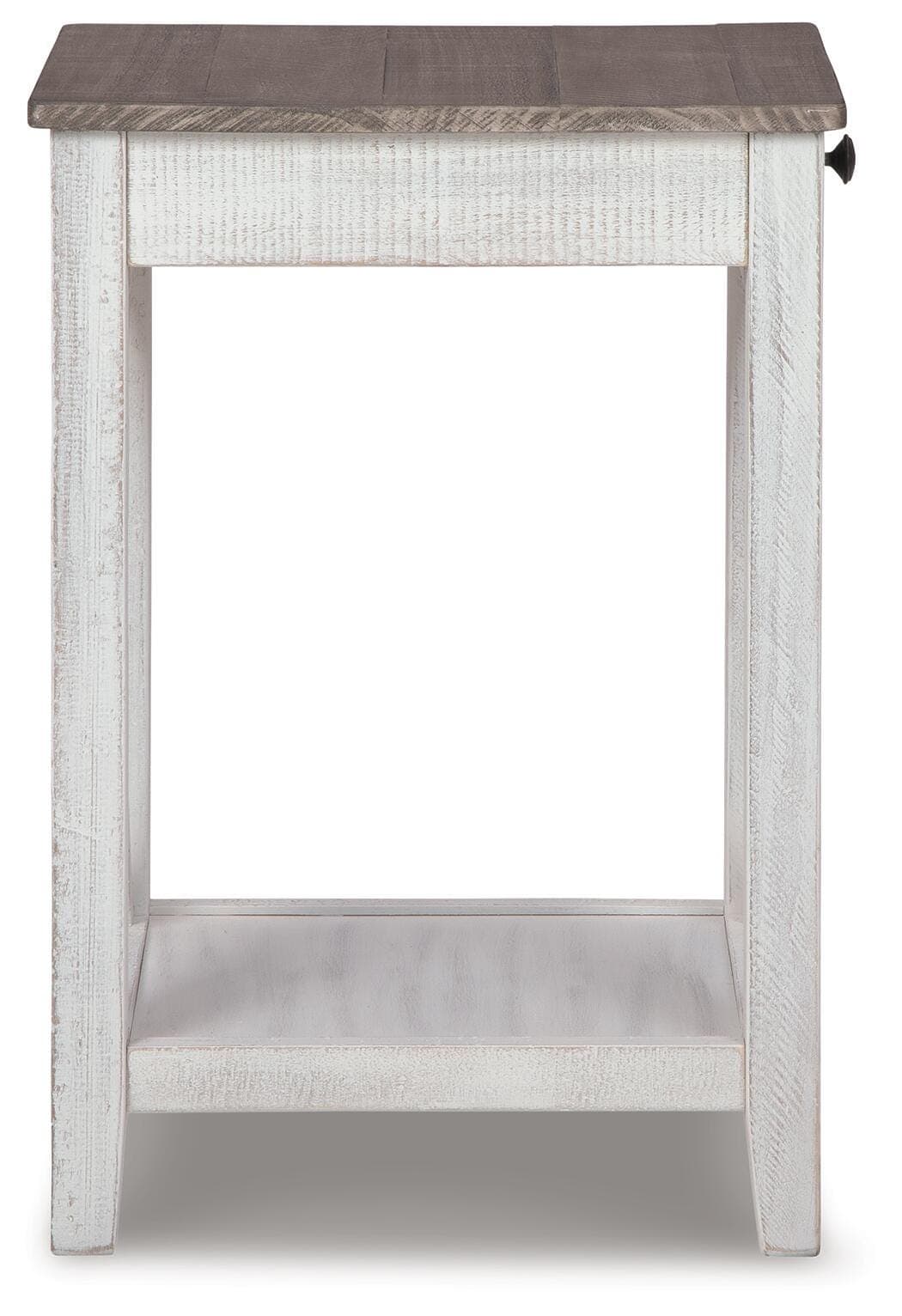 Adalane Accent Table — White;Brown/Beige — view 4