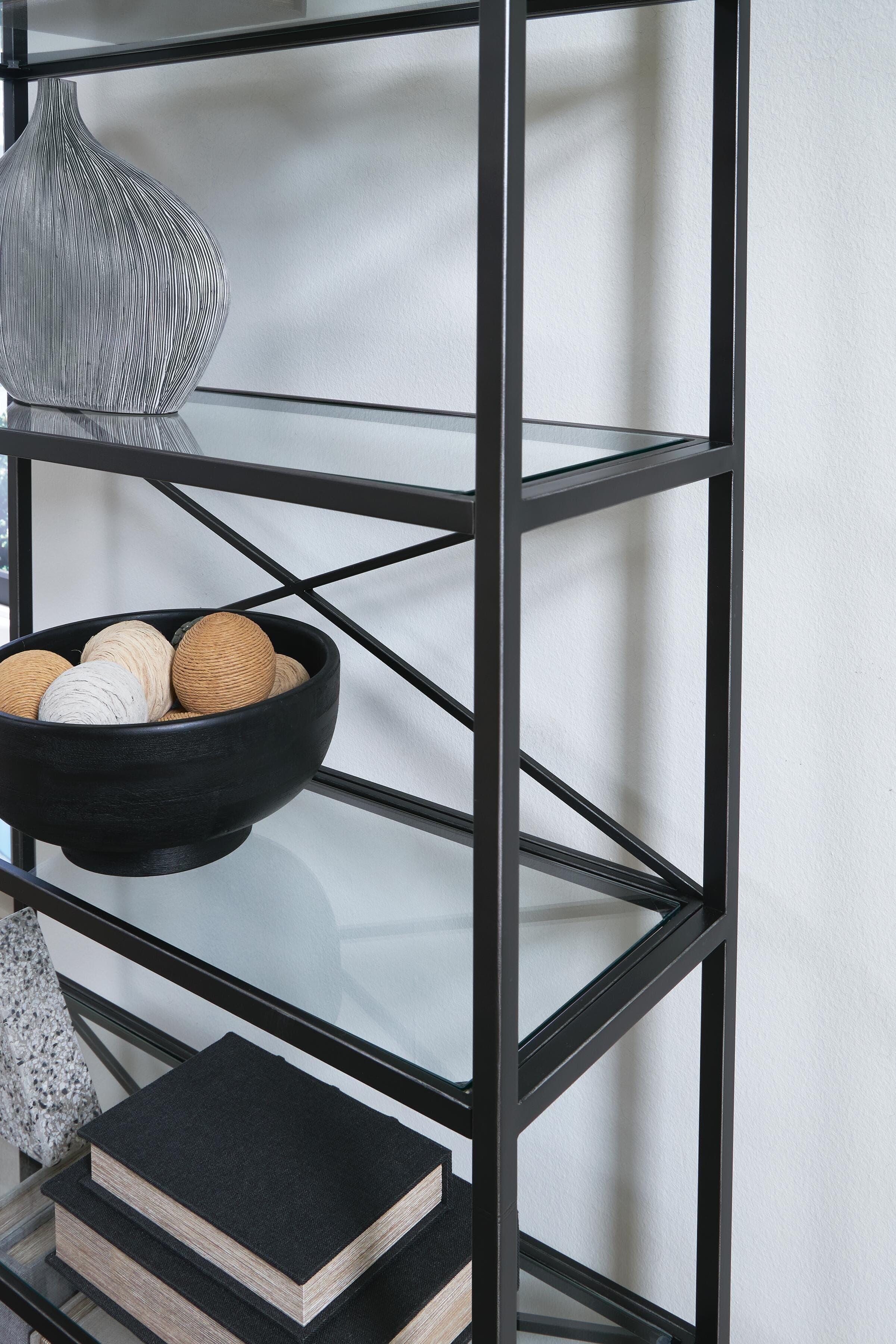 Dakerwell 72" Bookcase — Black/Gray — view 3