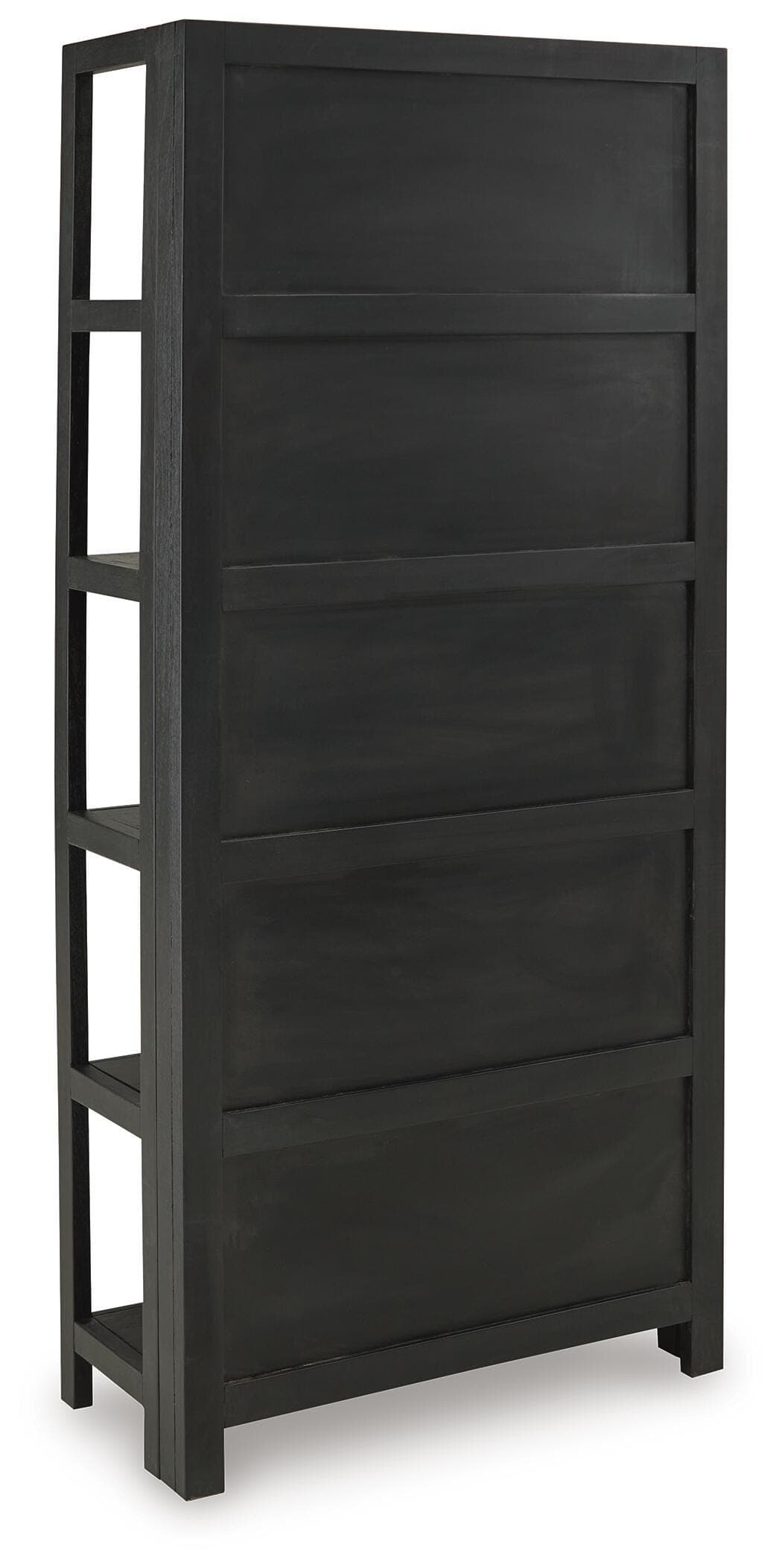 Abyard Bookcase — Black/Gray;Brown/Beige — view 4