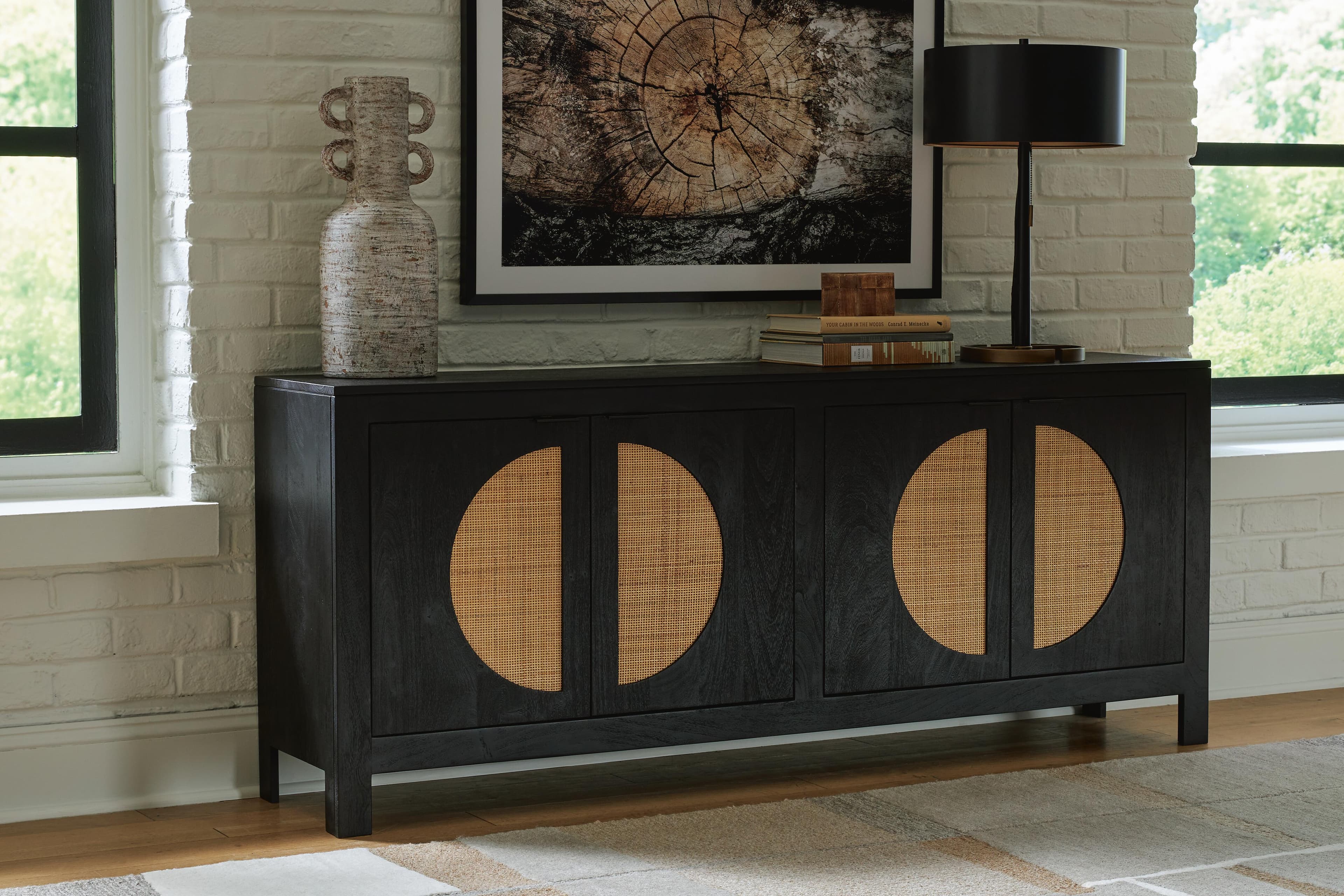 Cliffiings Accent Cabinet — Black/Gray;Brown/Beige — view 2