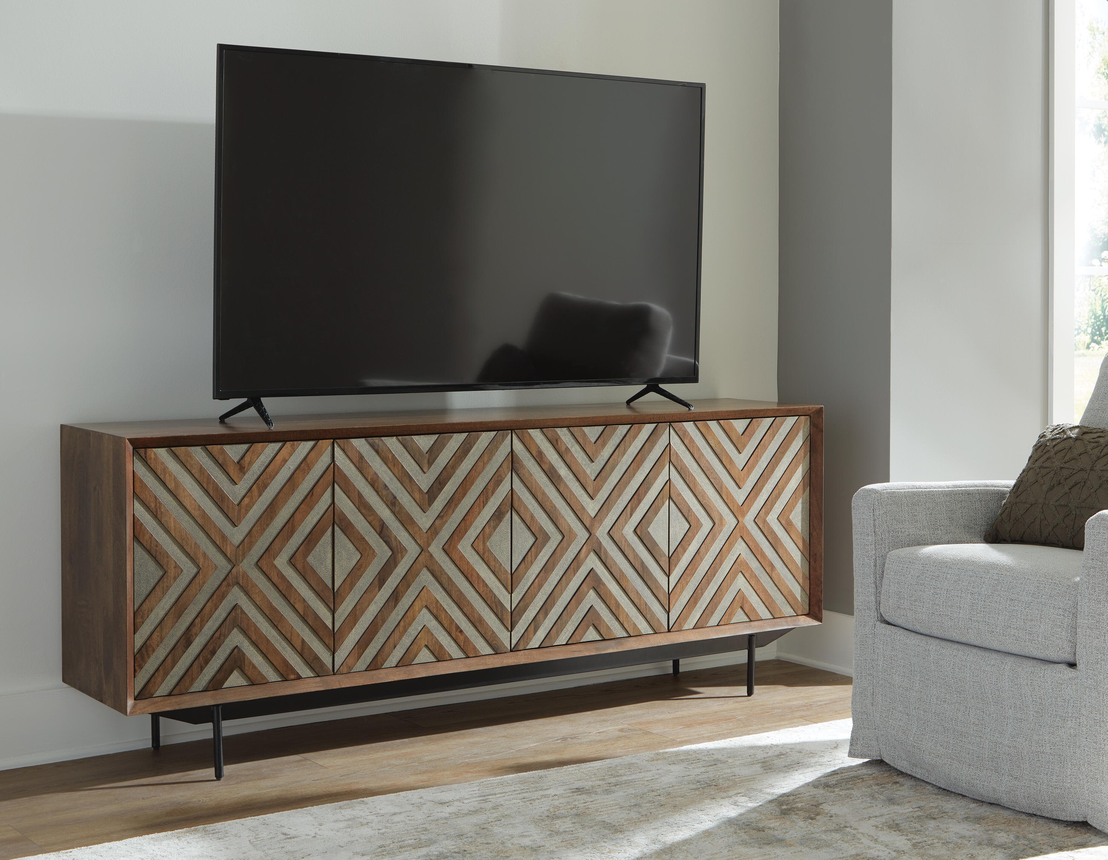 Dreggan Accent Cabinet — Black/Gray;Brown/Beige — view 6