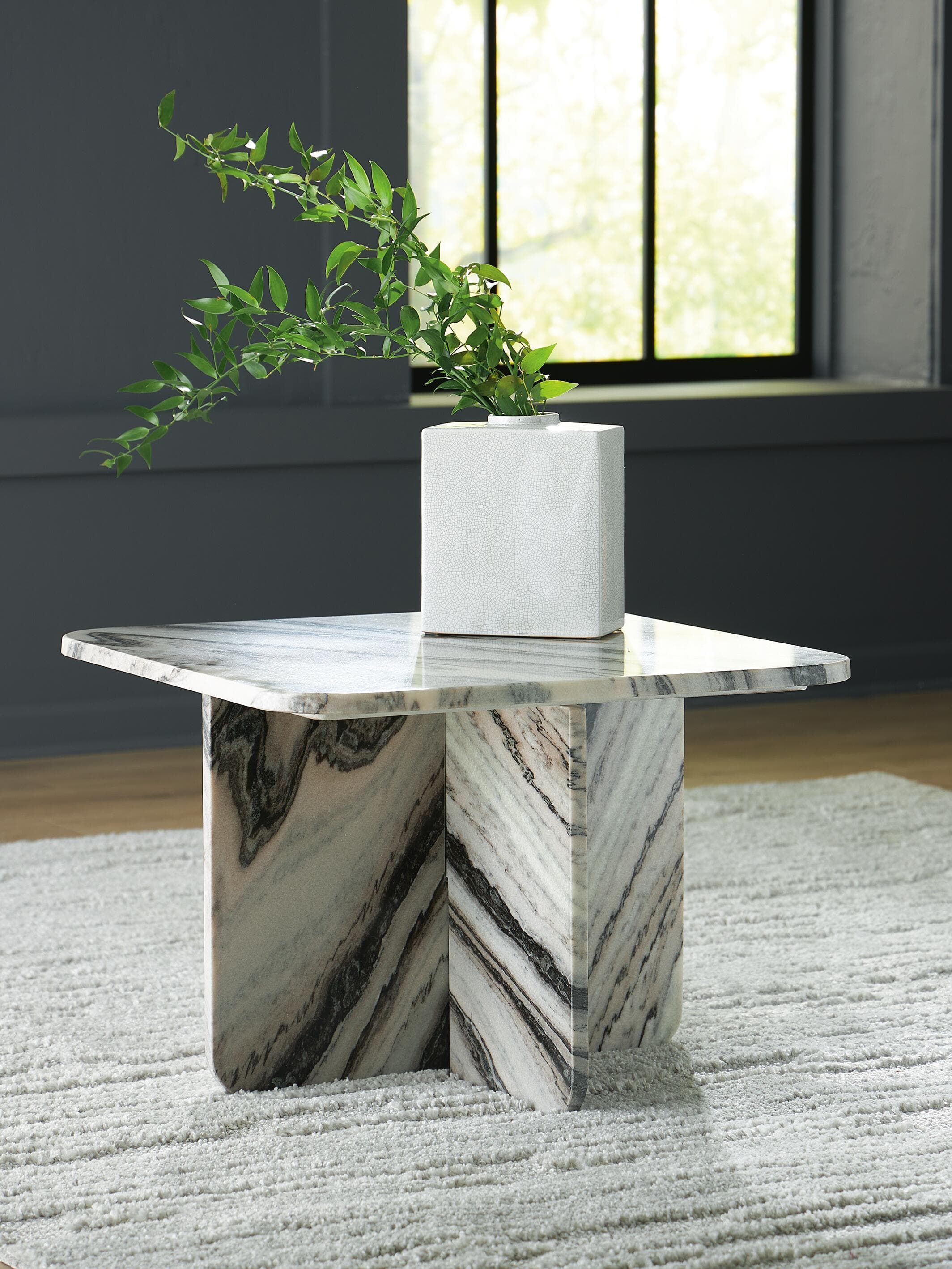Baretton Accent Coffee Table — White;Black/Gray;Brown/Beige — view 2