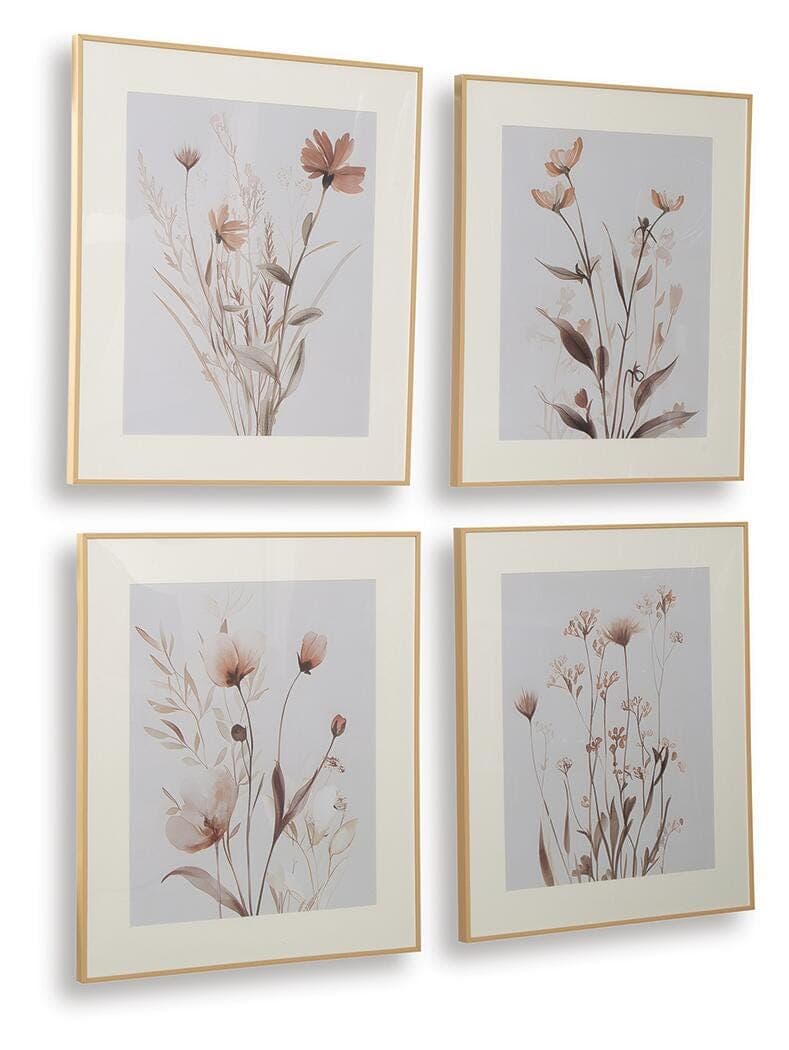 Chettings Wall Art (Set of 4) — Beige/Gray/Blush — view 3