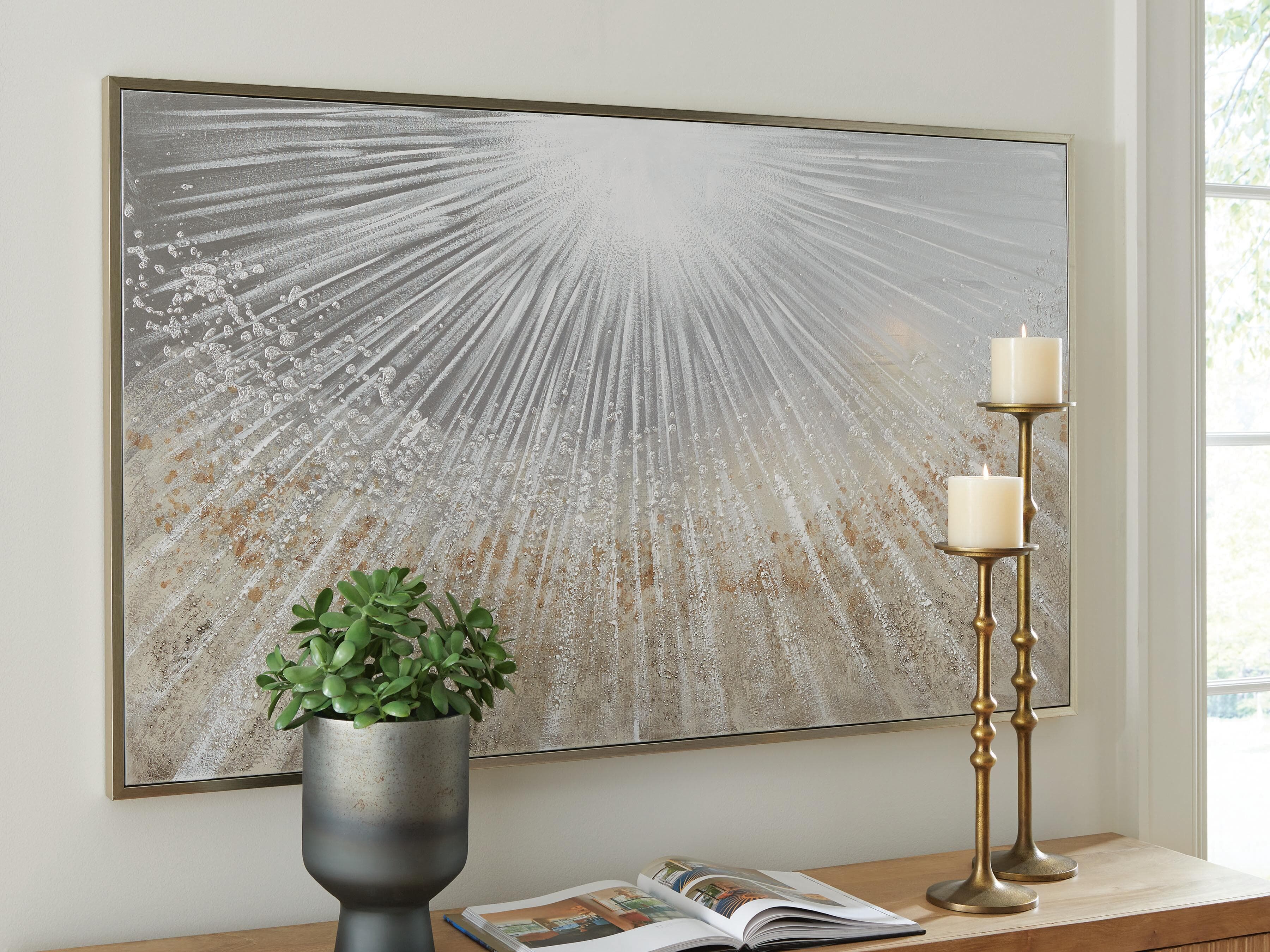 Waldard Wall Art — Gray/Taupe/White — view 2