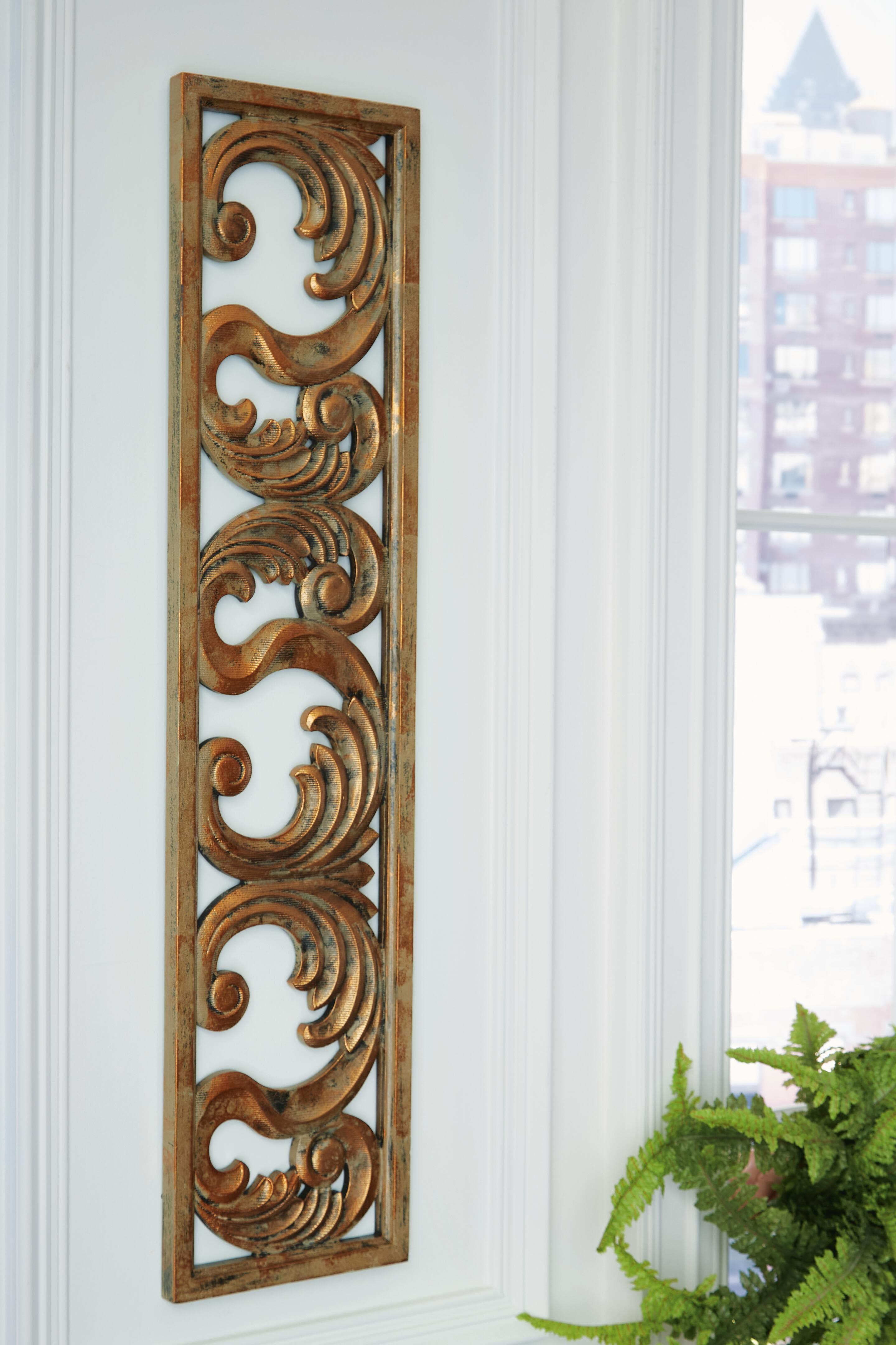 Candelario Wall Decor — Metallic;Brown/Beige — view 2