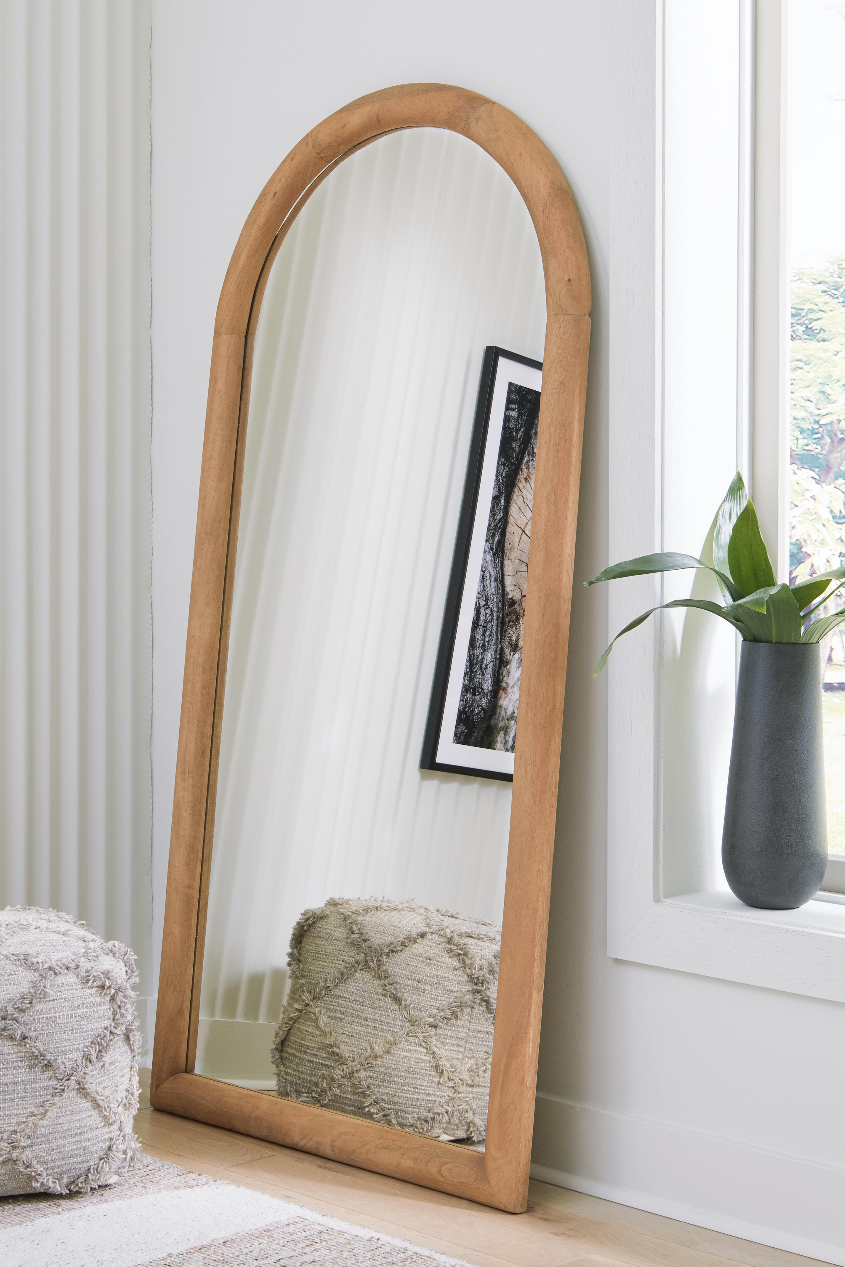 Dairville Floor Mirror — Brown/Beige — view 2