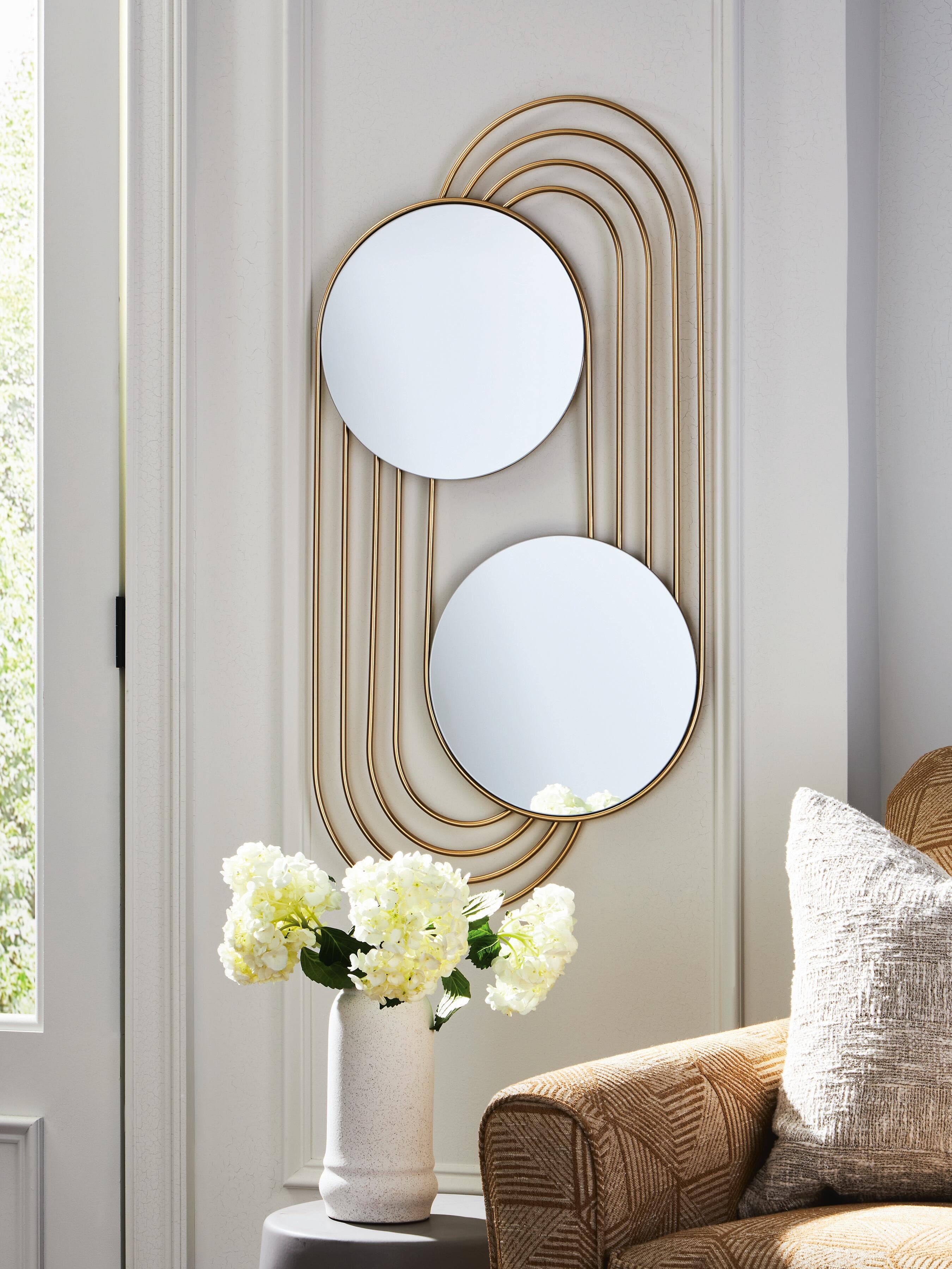 Warrenley Accent Mirror — Gold Finish — view 2