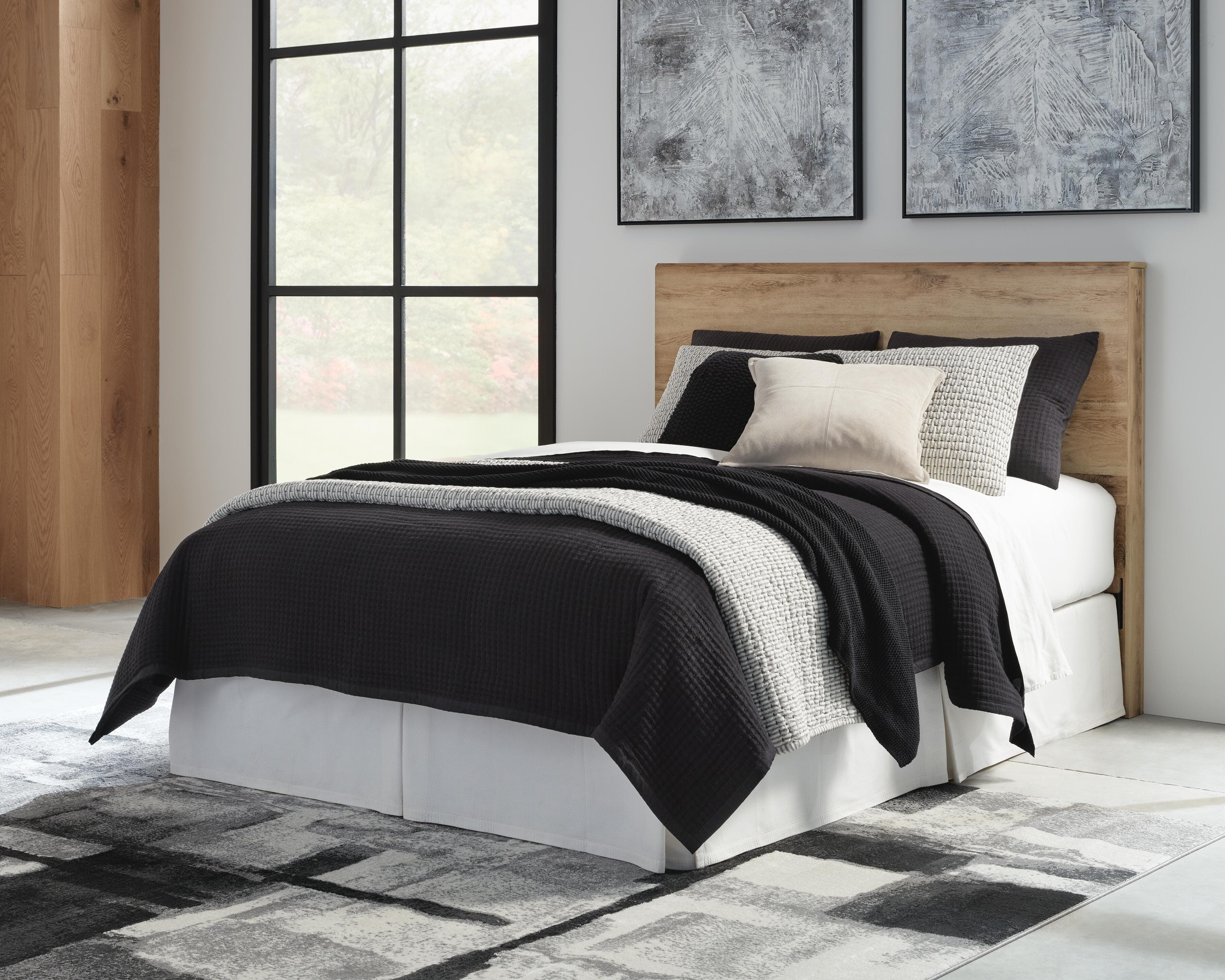 Hyanna Queen Panel Headboard — Brown/Beige — view 2