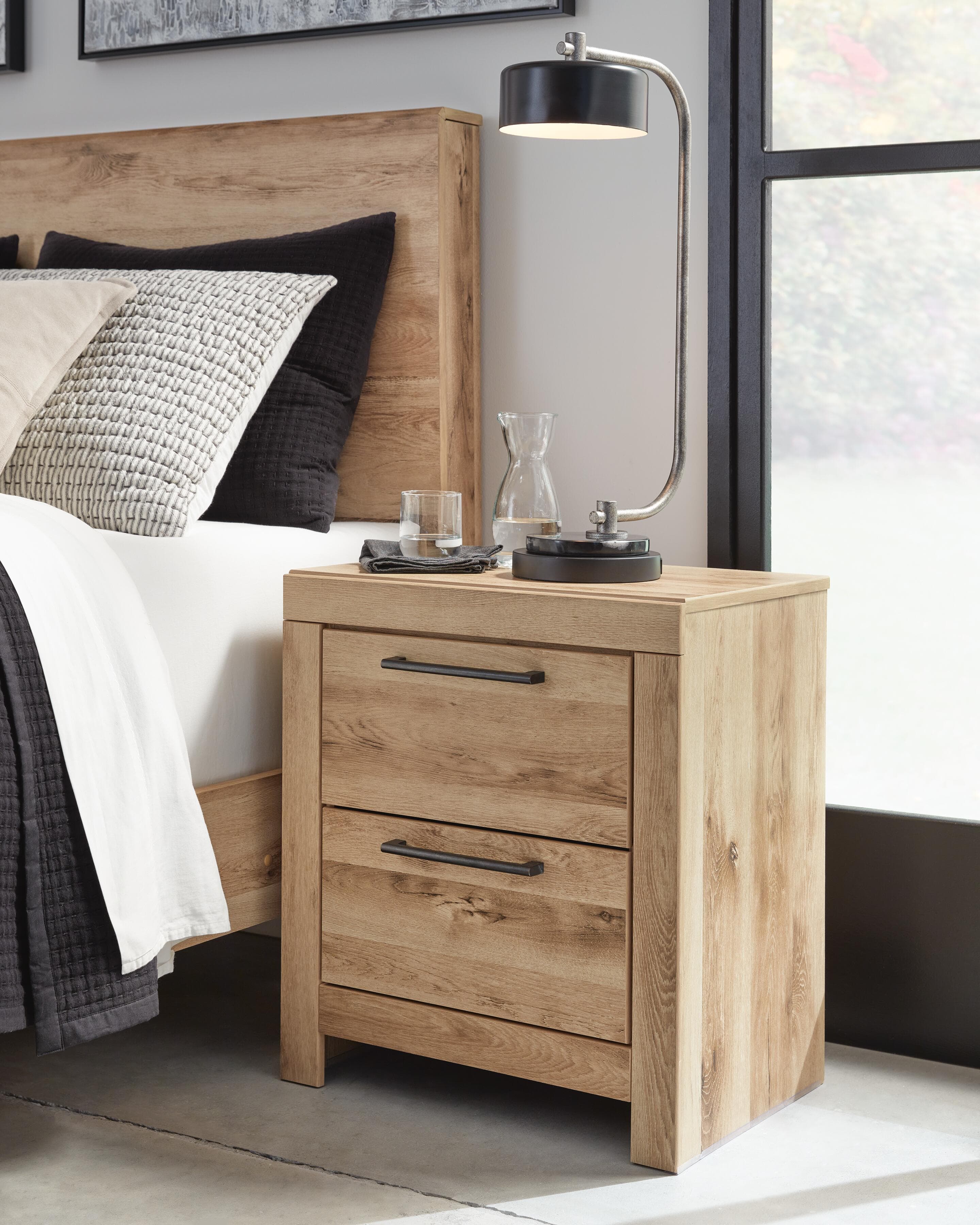 Hyanna Nightstand — Brown/Beige — view 2