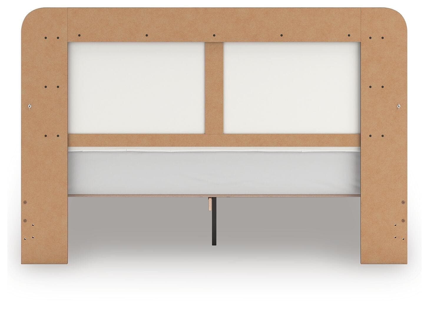 Mazilar King Upholstered Bed — White/Brown — view 8