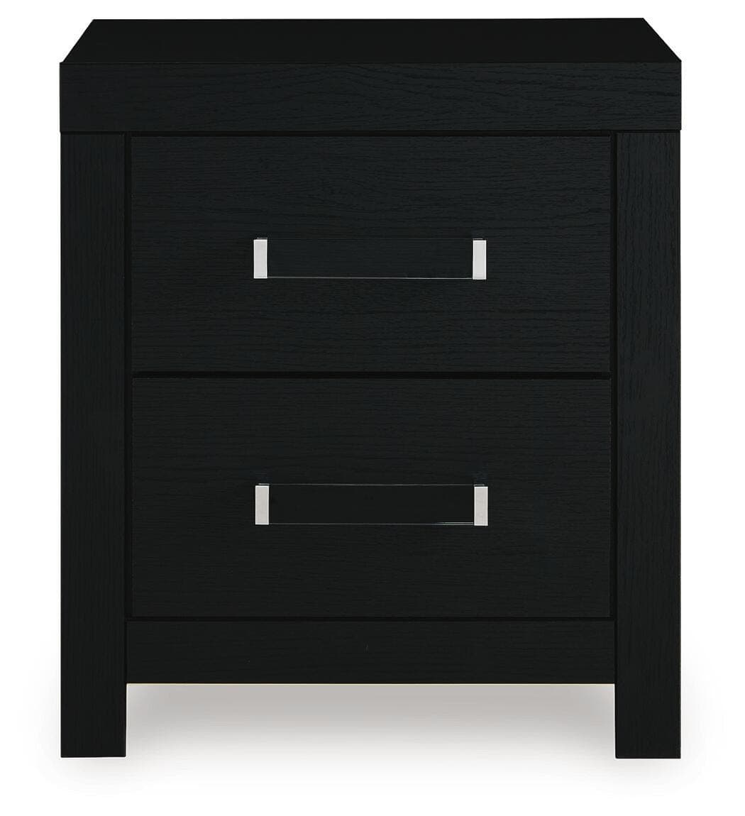 Raechalla Nightstand — Black/Gray — view 3