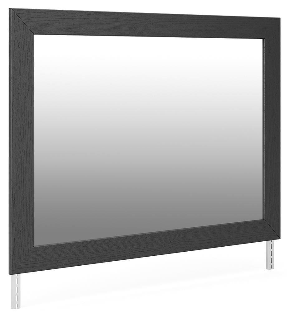 Jonnifer Bedroom Mirror — Black/Gray — view 2