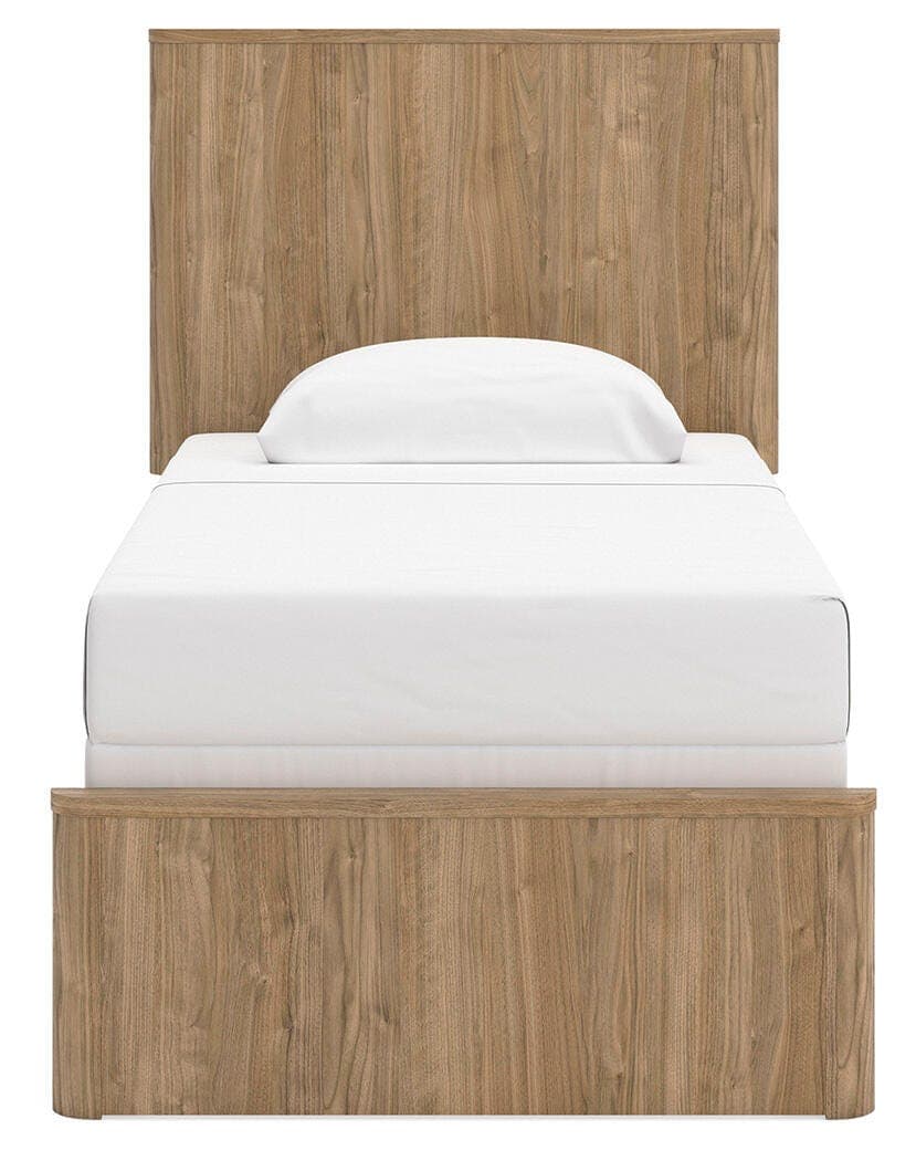 Dovander Twin Panel Bed — Warm Natural Brown — view 5