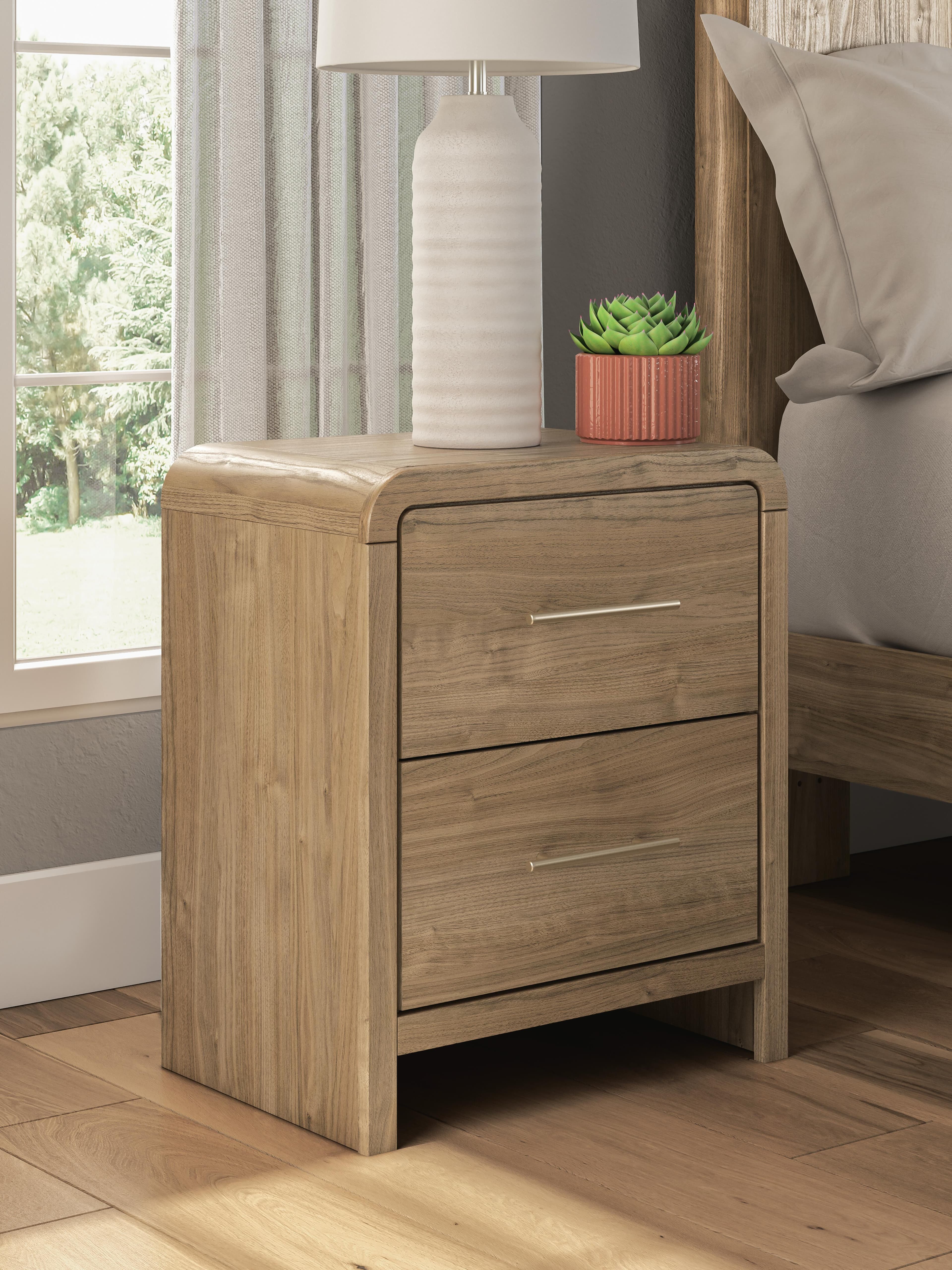 Dovander Nightstand — Brown/Beige — view 2
