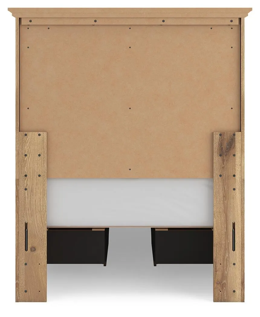 Fenderport Twin Panel Storage Bed — Tan — view 7