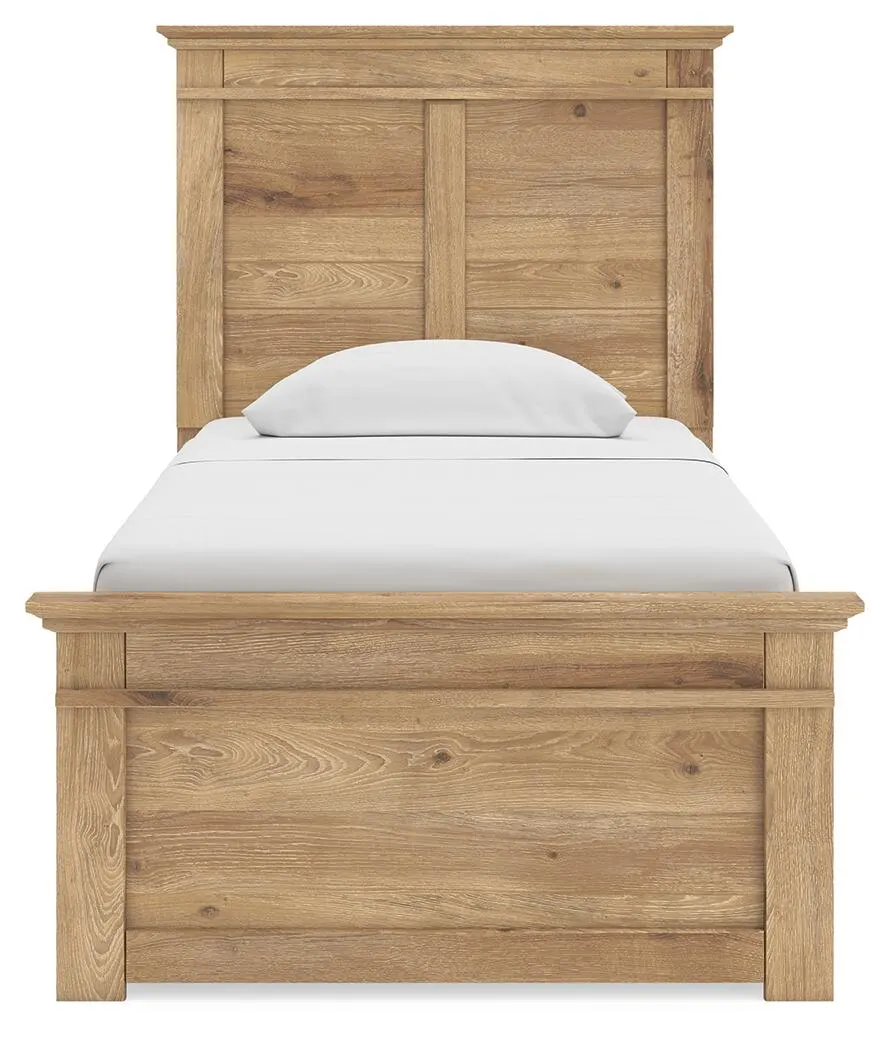 Fenderport Twin Panel Storage Bed — Tan — view 6