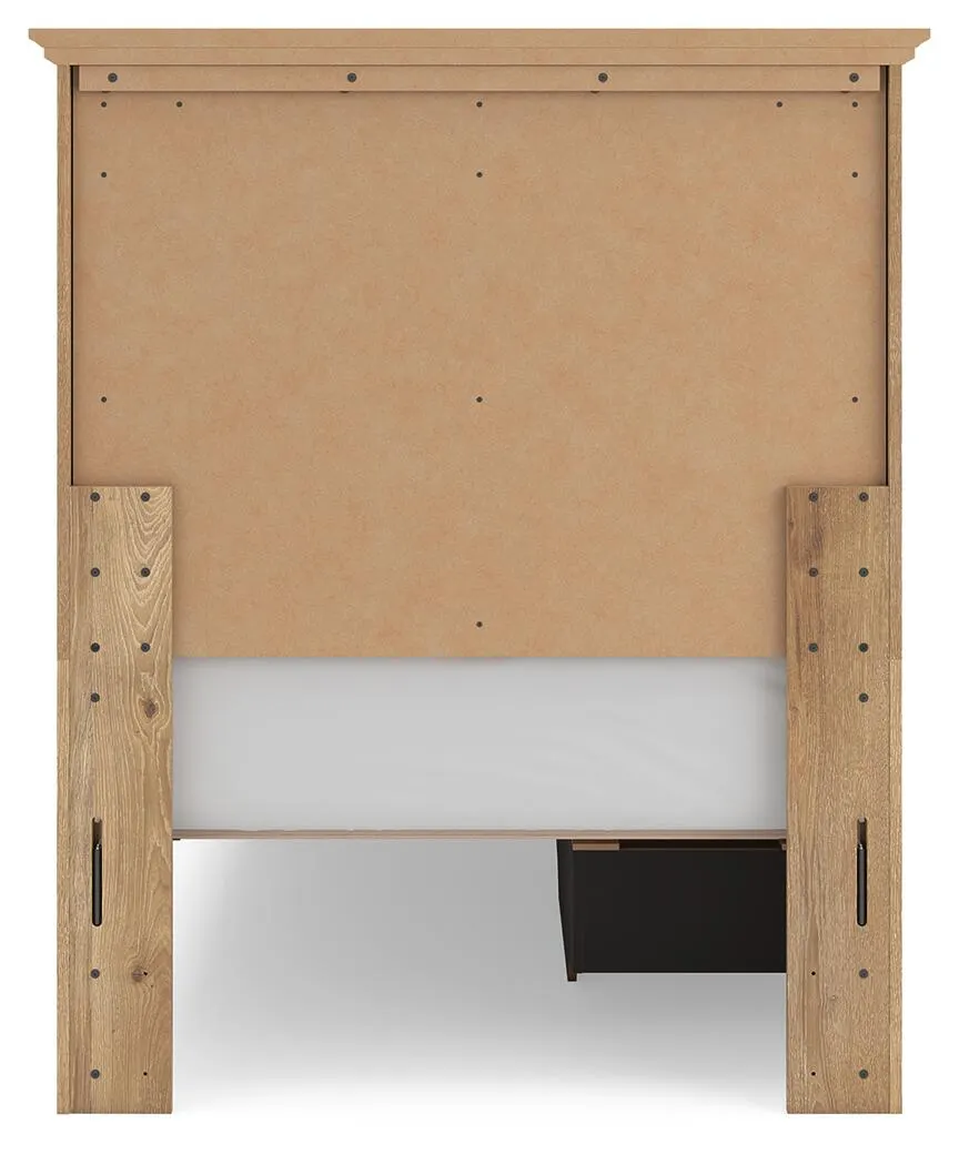 Fenderport Twin Panel Storage Bed — Tan — view 7