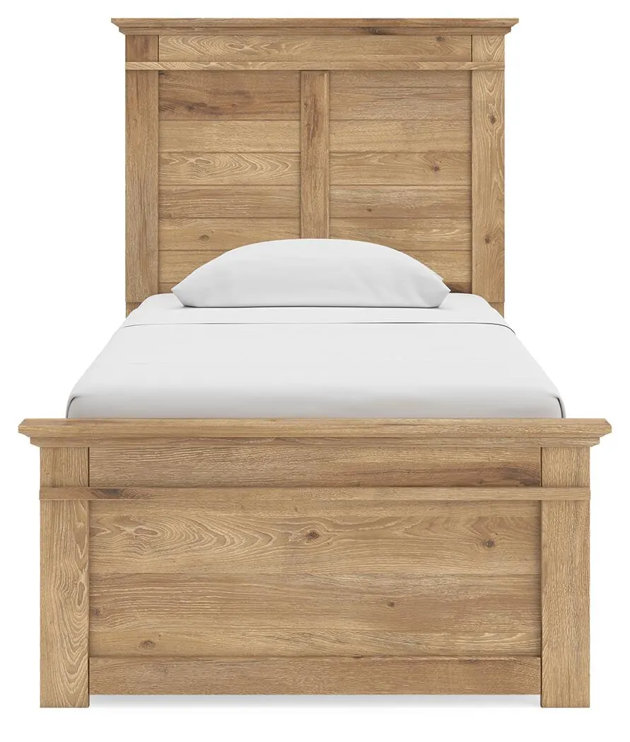 Fenderport Twin Panel Storage Bed — Tan — view 6