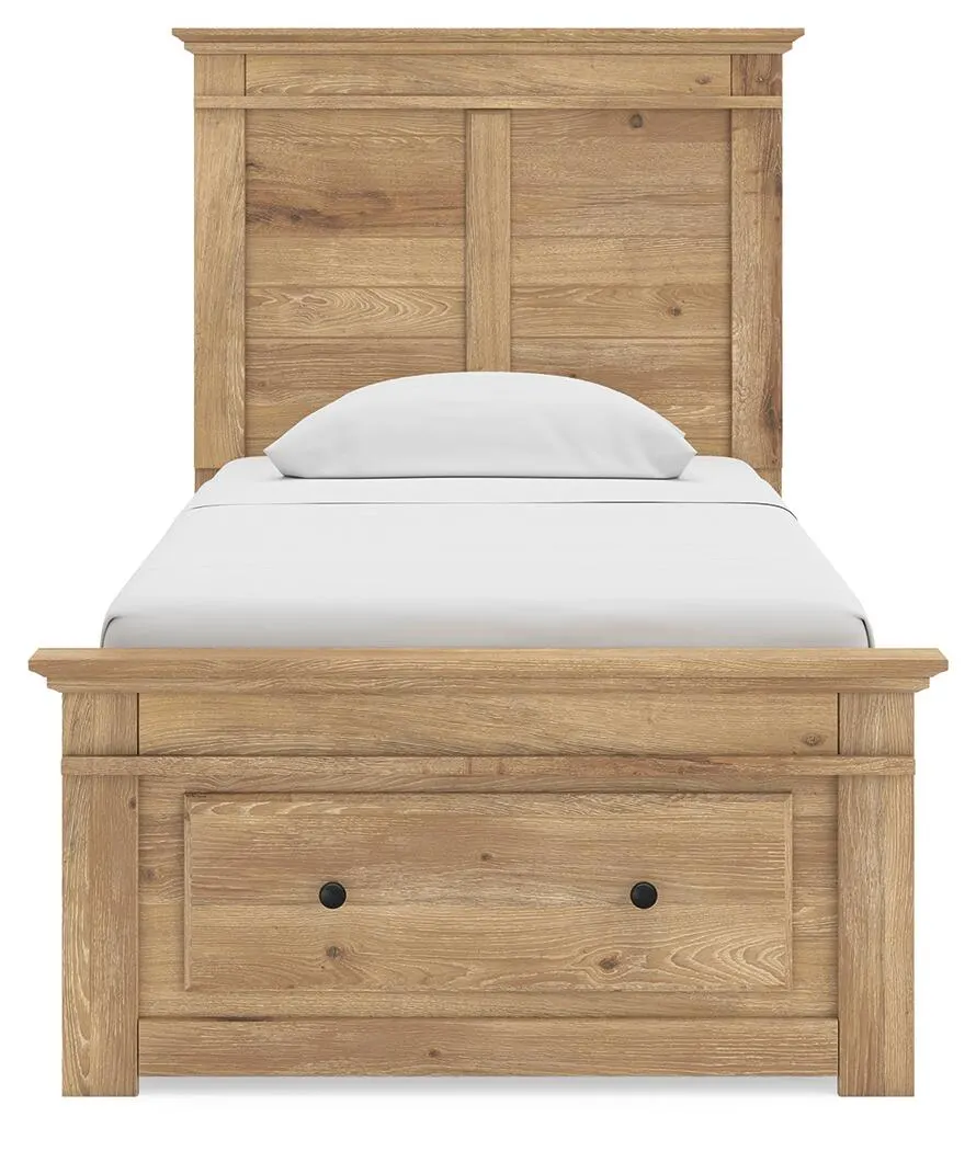 Fenderport Twin Panel Storage Bed — Tan — view 6
